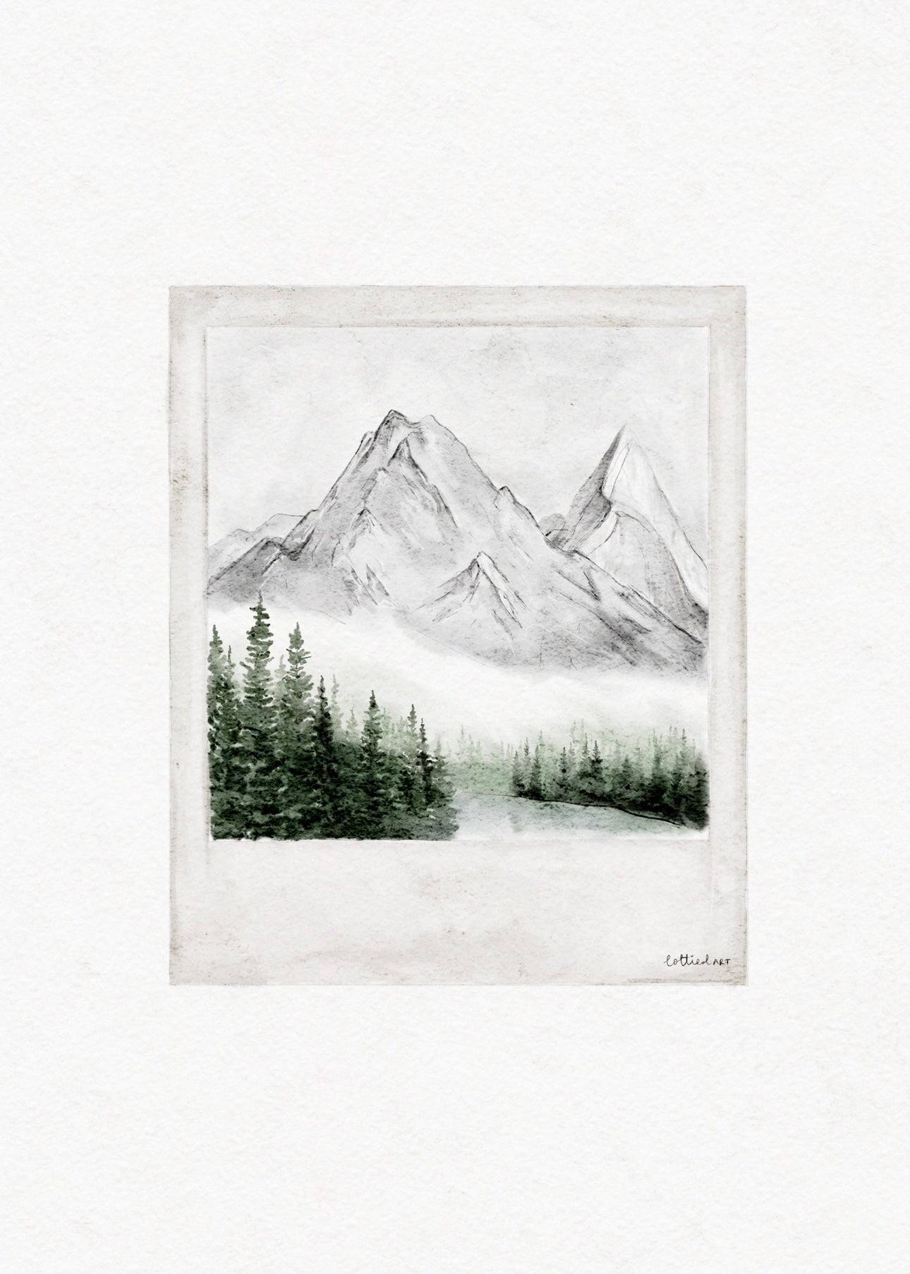 Mountain Polaroid Fine Art Print 🏔