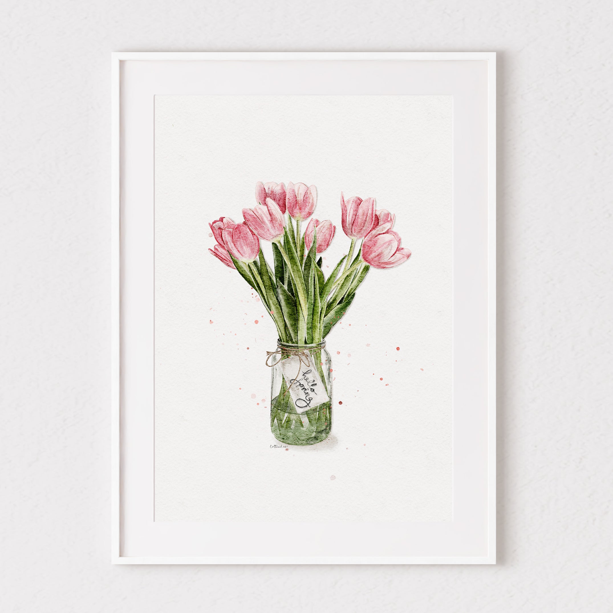 Tulip Vase Watercolour Print 🌷