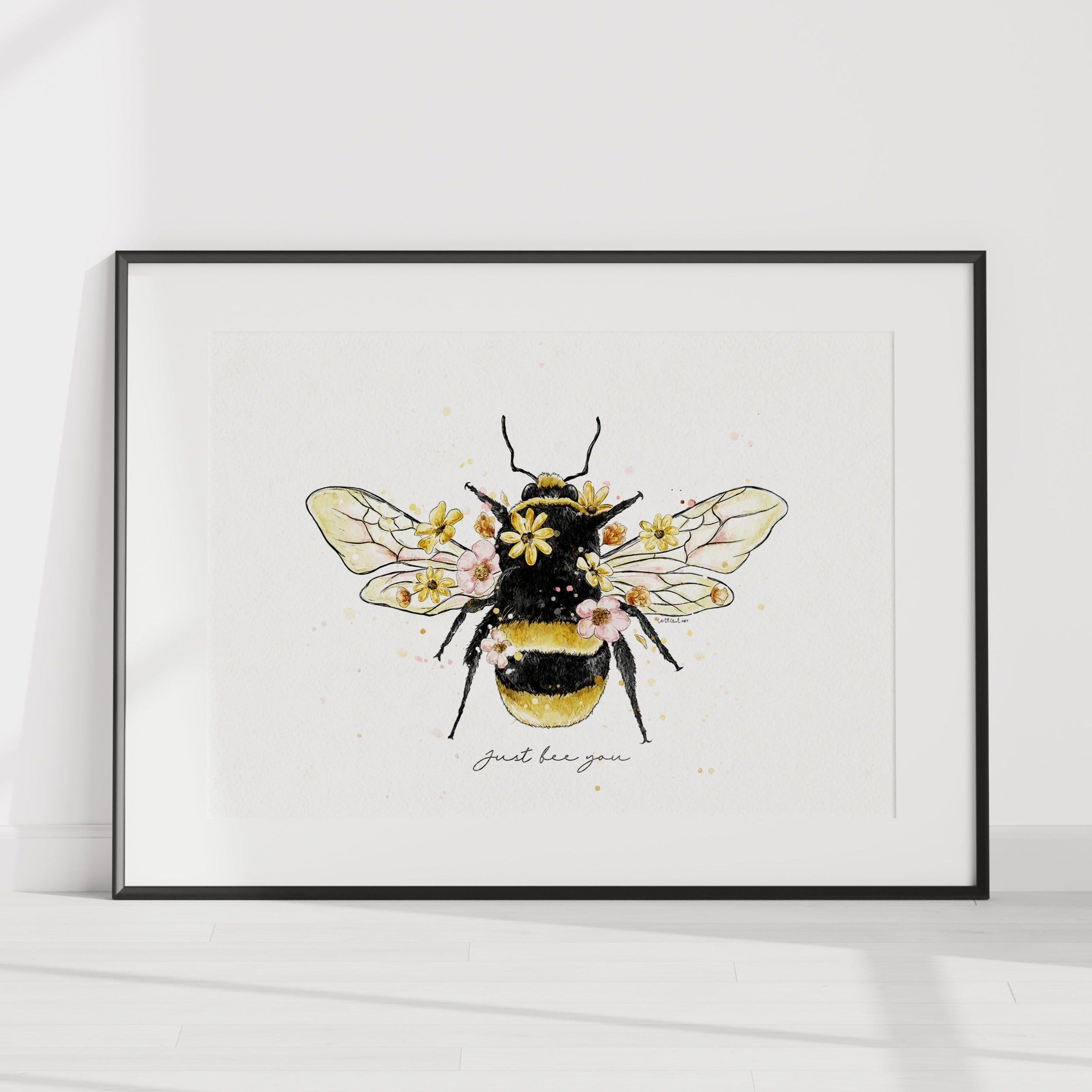 Bumble Bee Watercolour Print 🐝