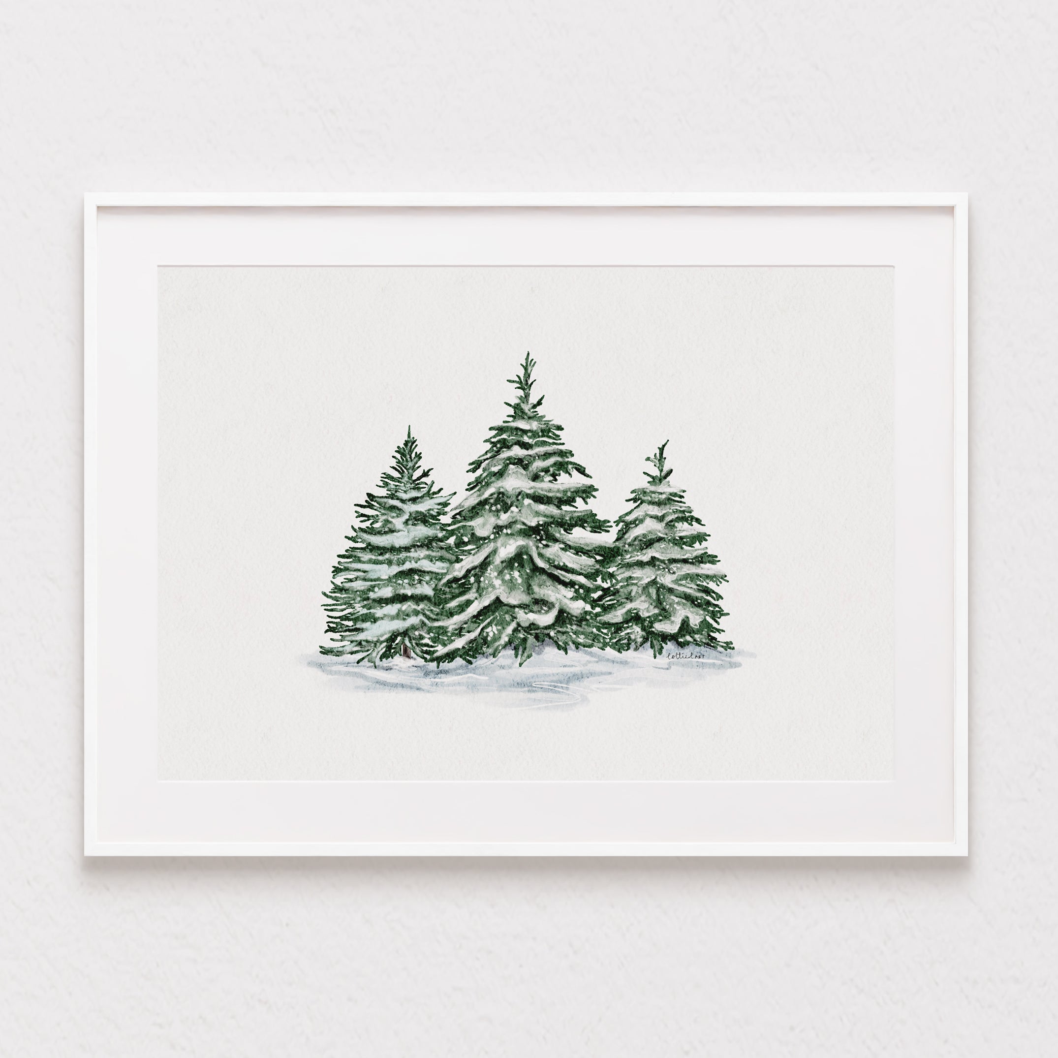 Snowy Trees Fine Art Print 🌲