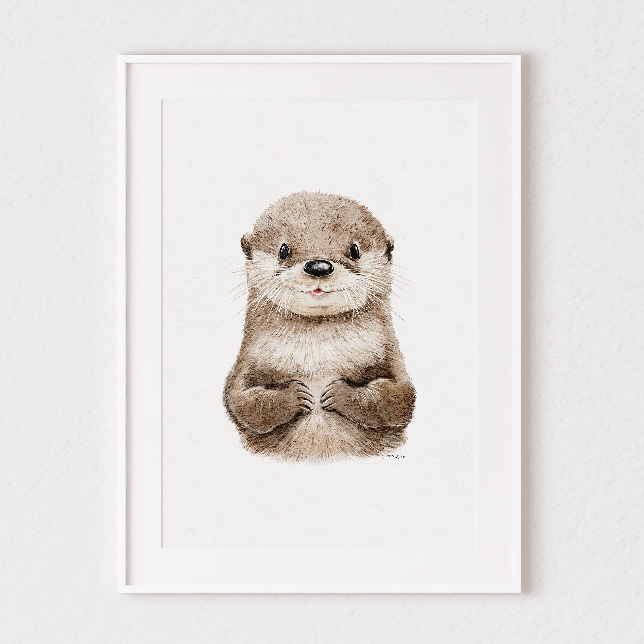 Baby Otter Watercolour Print 🦦