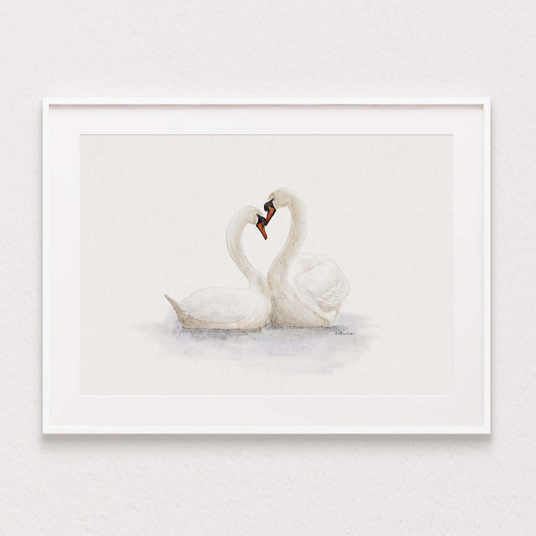 Swan Lake Watercolour Print 🦢