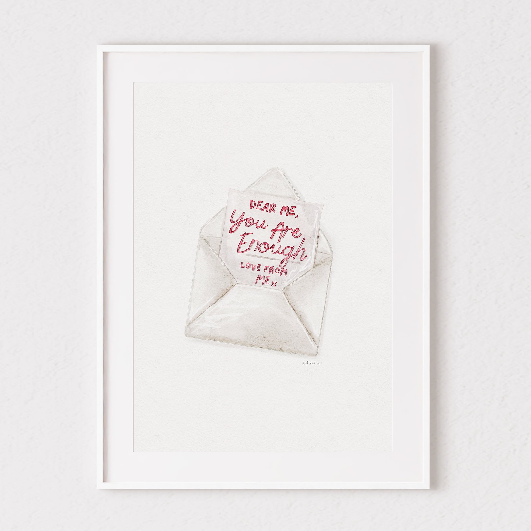 Dear Me, Love Letter Watercolour Print 💌