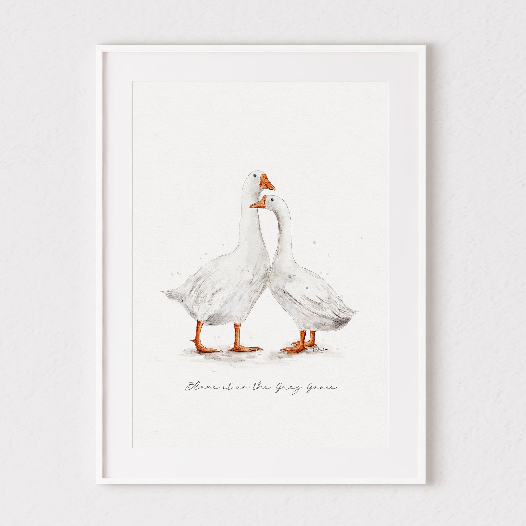 Geese Watercolour Print 🧡