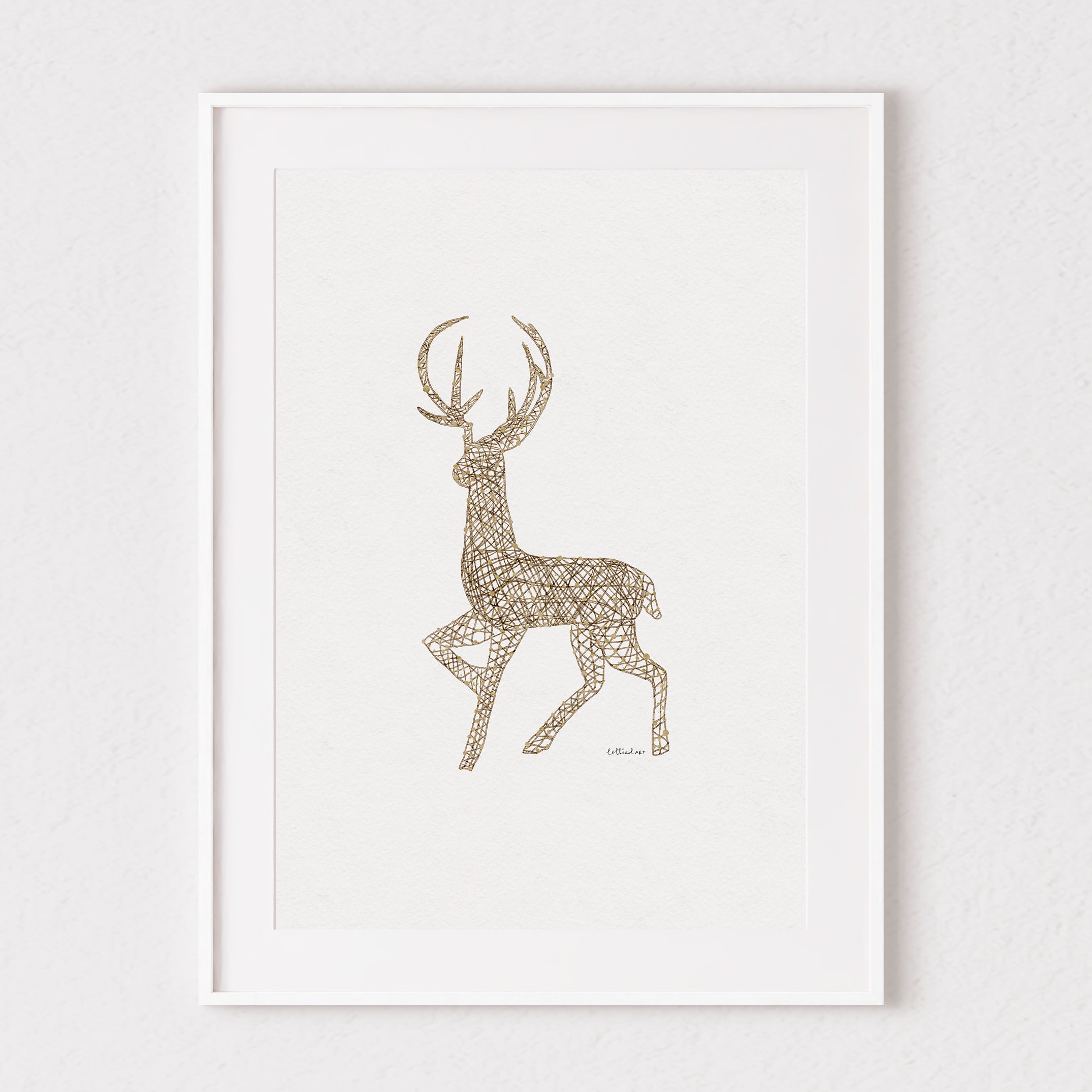 Stag Silhouette Fine Art Print 🦌