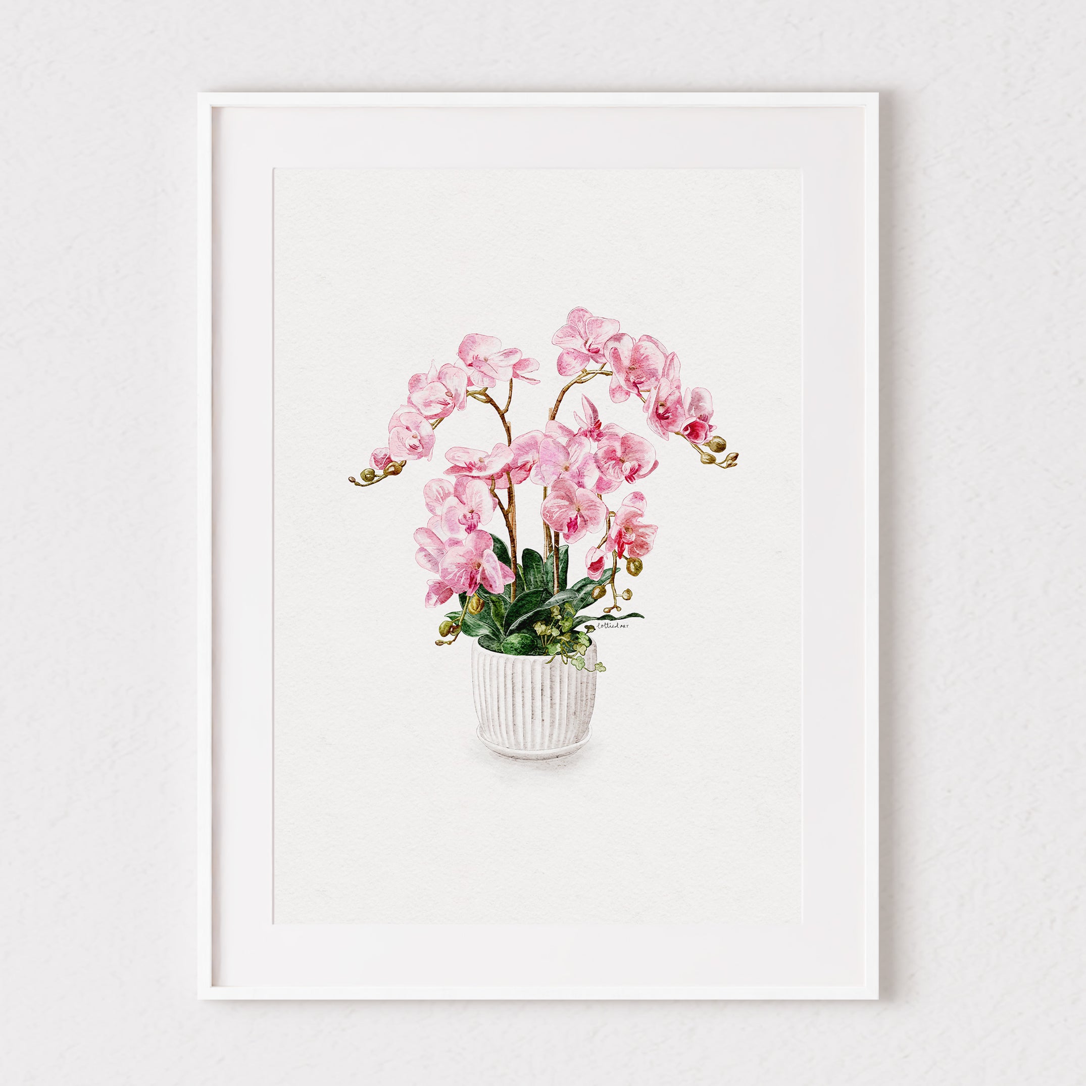 Pink Orchid Watercolour Print 🌸