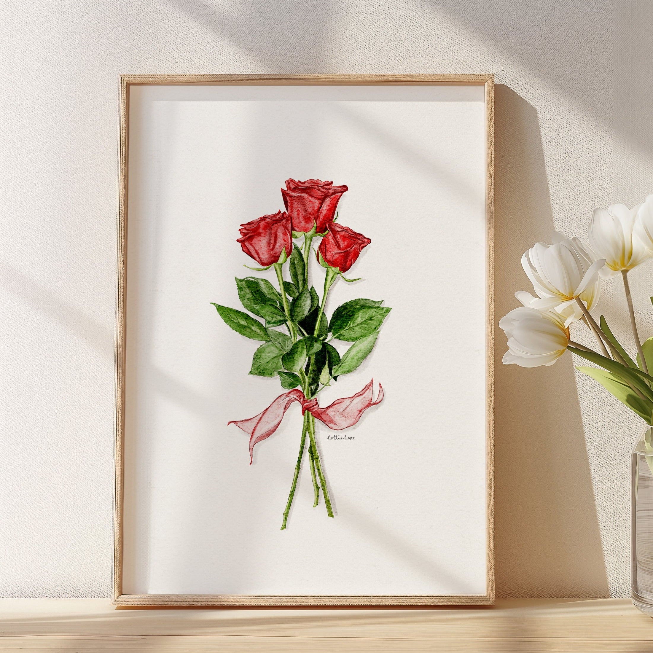 Roses Are Red Watercolour Print 🌹