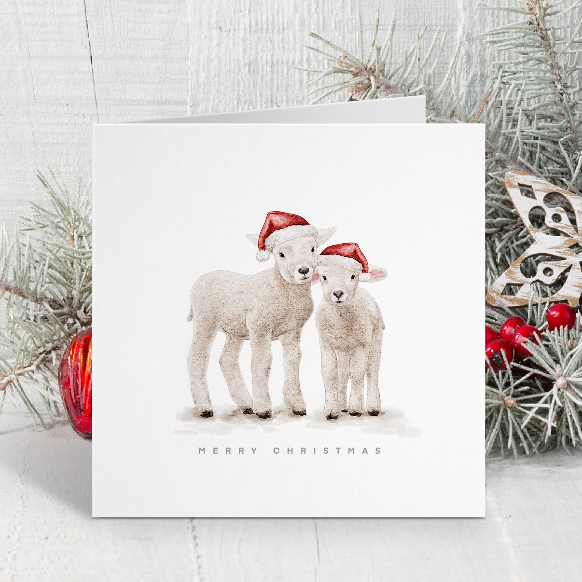 The Merry Little Lambs - Christmas Card