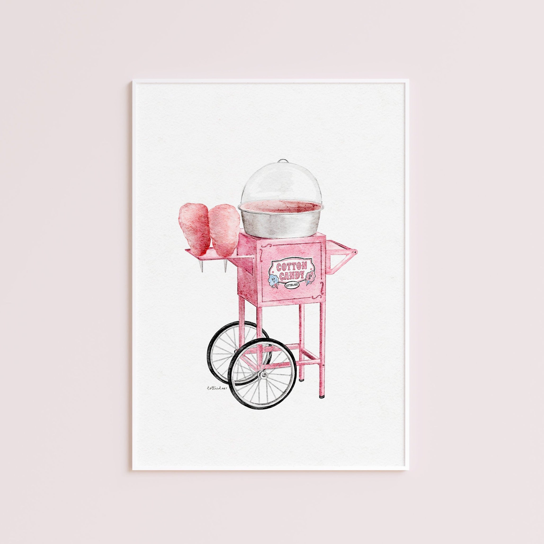 Cotton Candy Watercolour Print 🍬