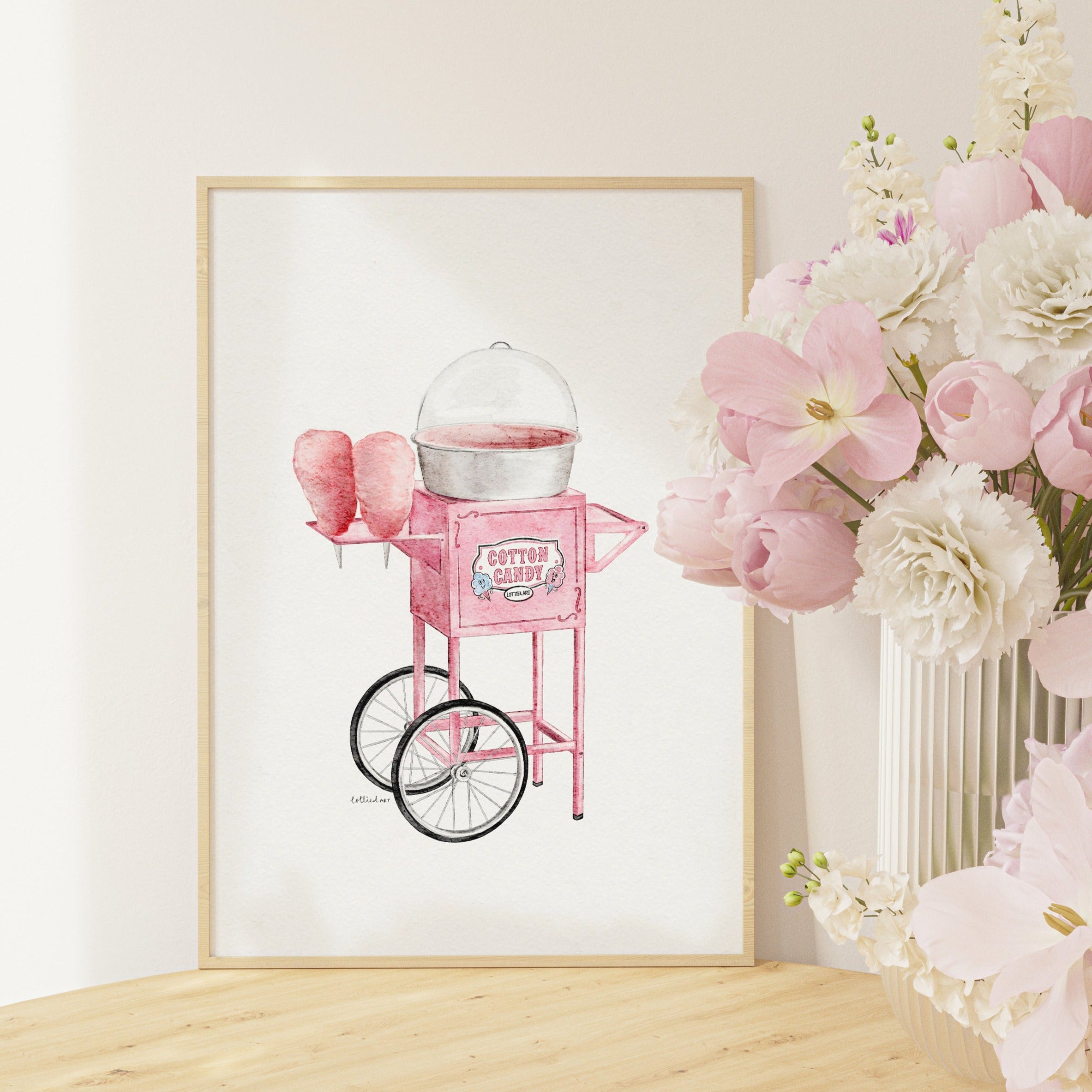 Cotton Candy Watercolour Print 🍬