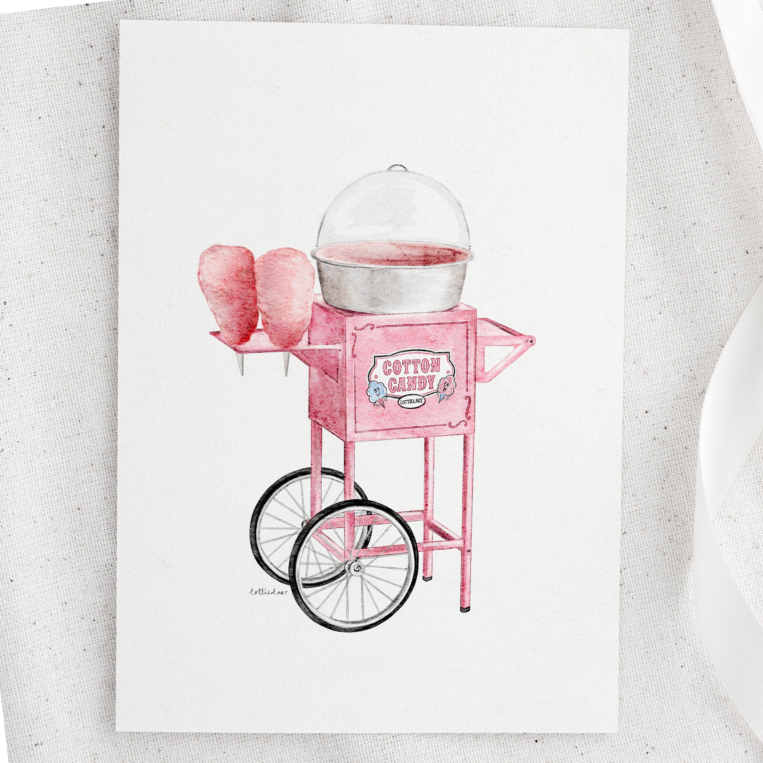 Cotton Candy Watercolour Print 🍬