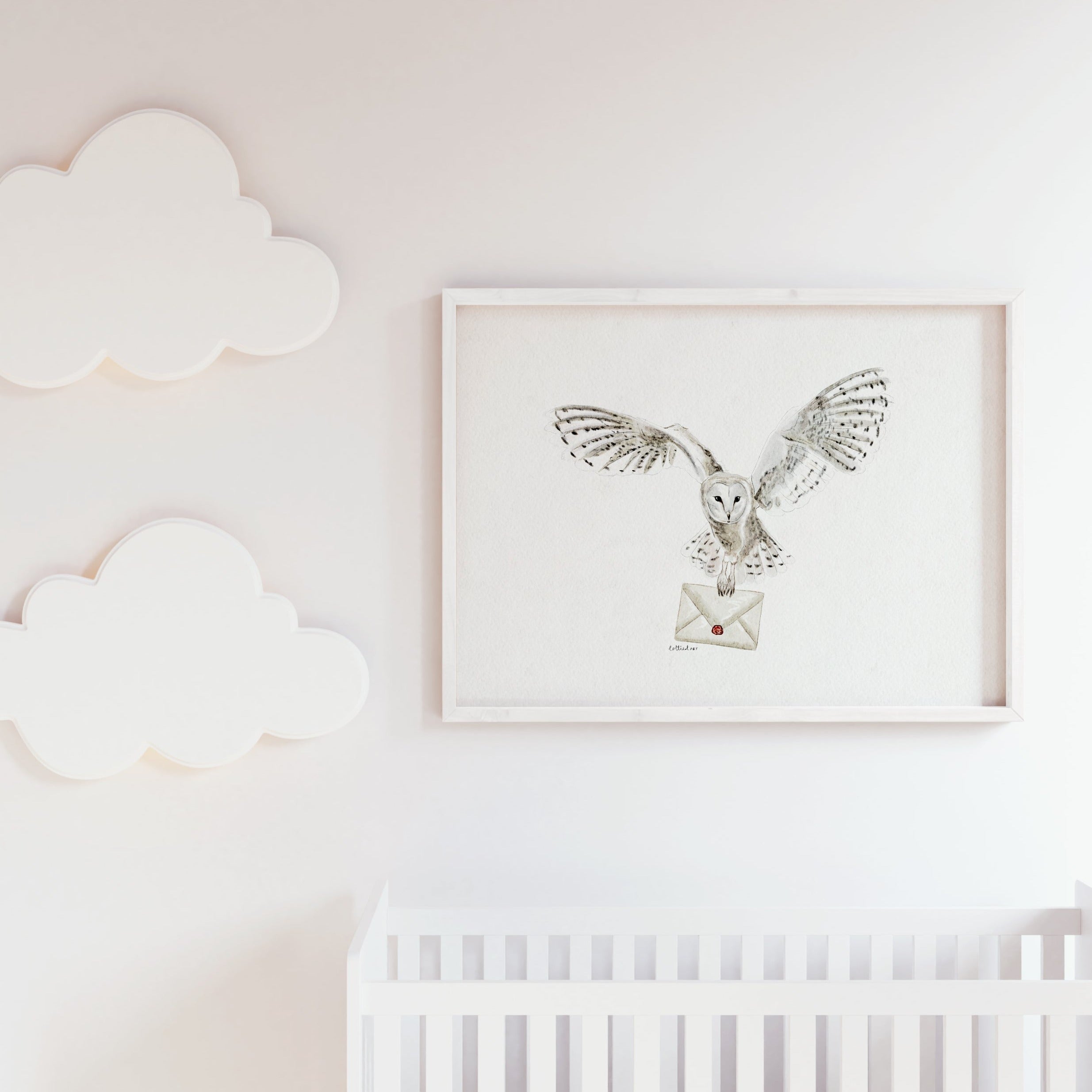 Hedwig Inspired Owl Mail Watercolour Print 💌