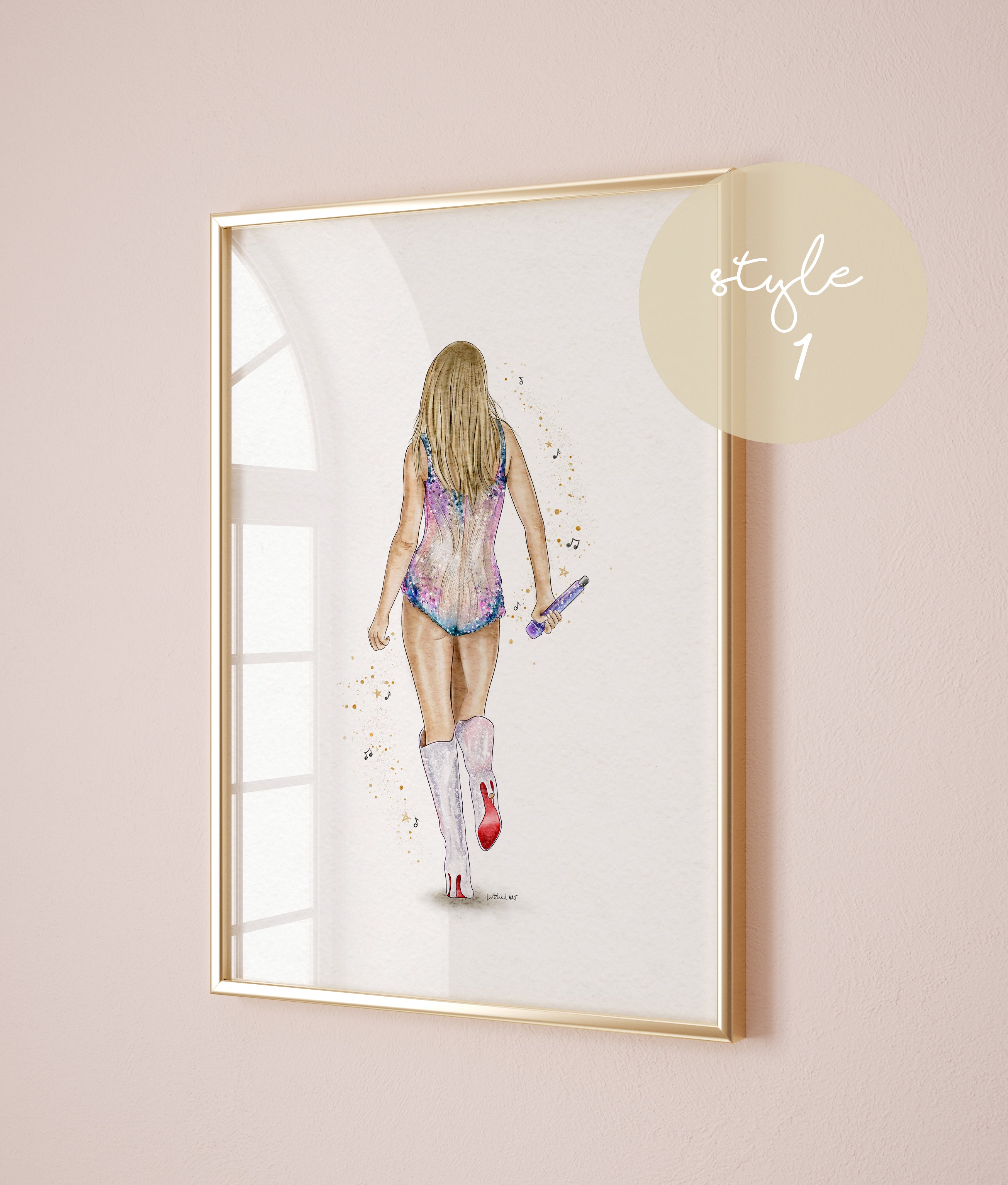 Taylor Lover Eras Tour Inspired Watercolour Print ๐