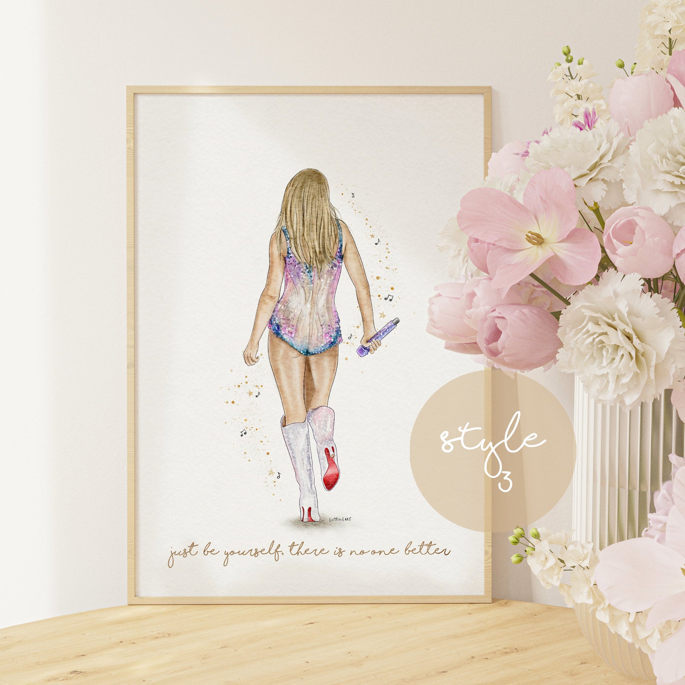Taylor Lover Eras Tour Inspired Watercolour Print ๐