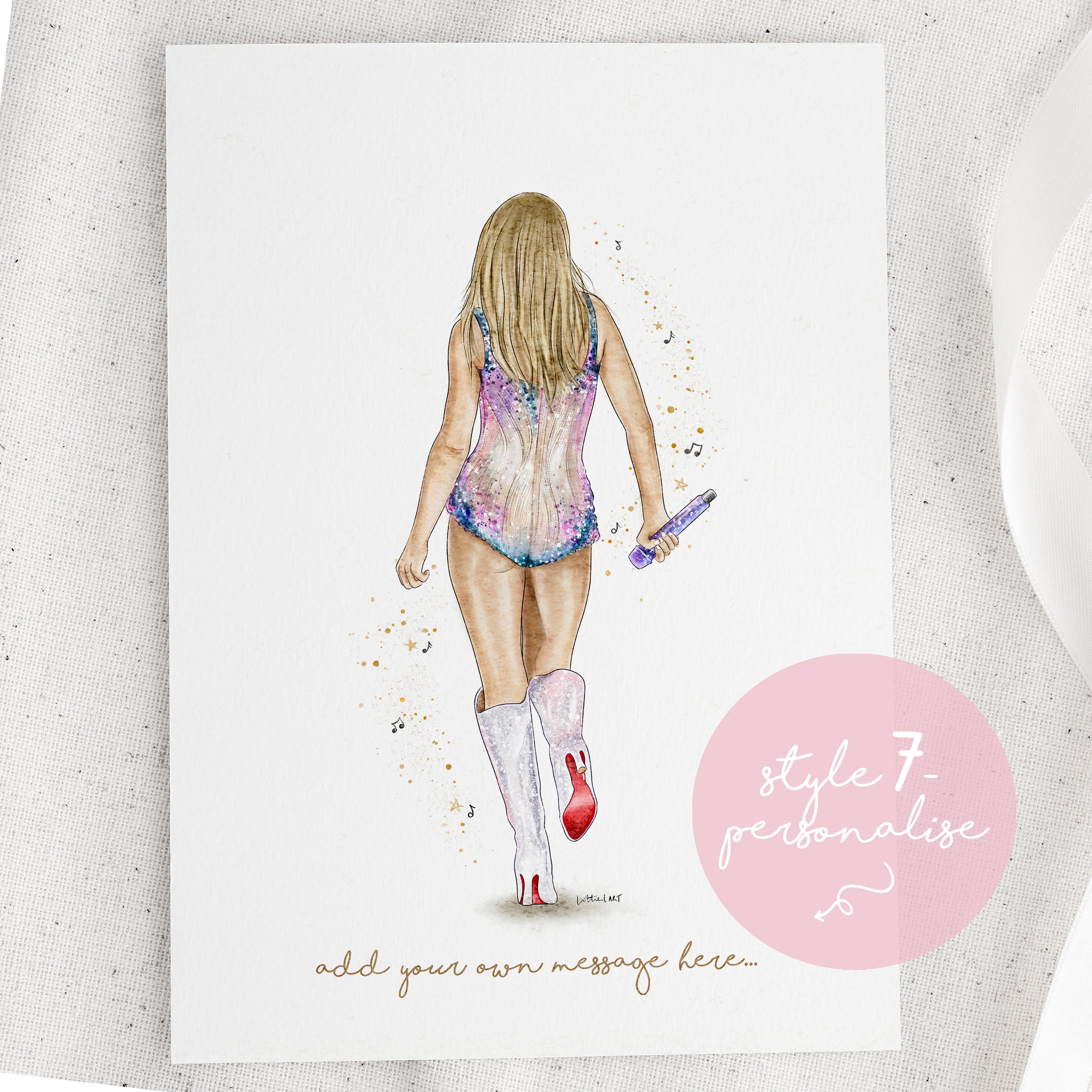 Taylor Lover Eras Tour Inspired Watercolour Print ๐