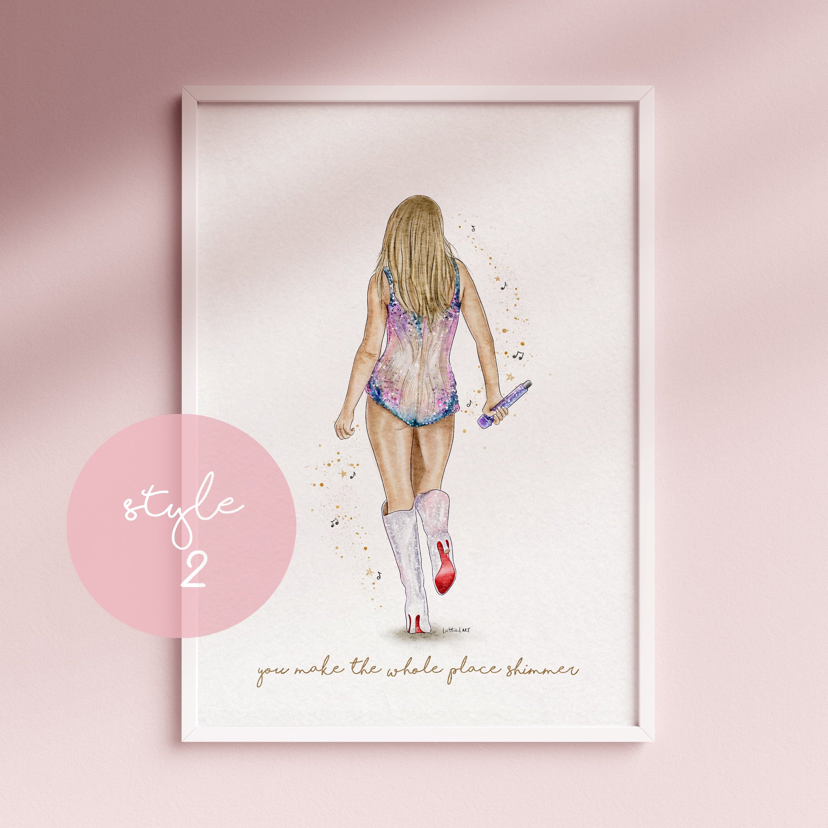 Taylor Lover Eras Tour Inspired Watercolour Print ๐