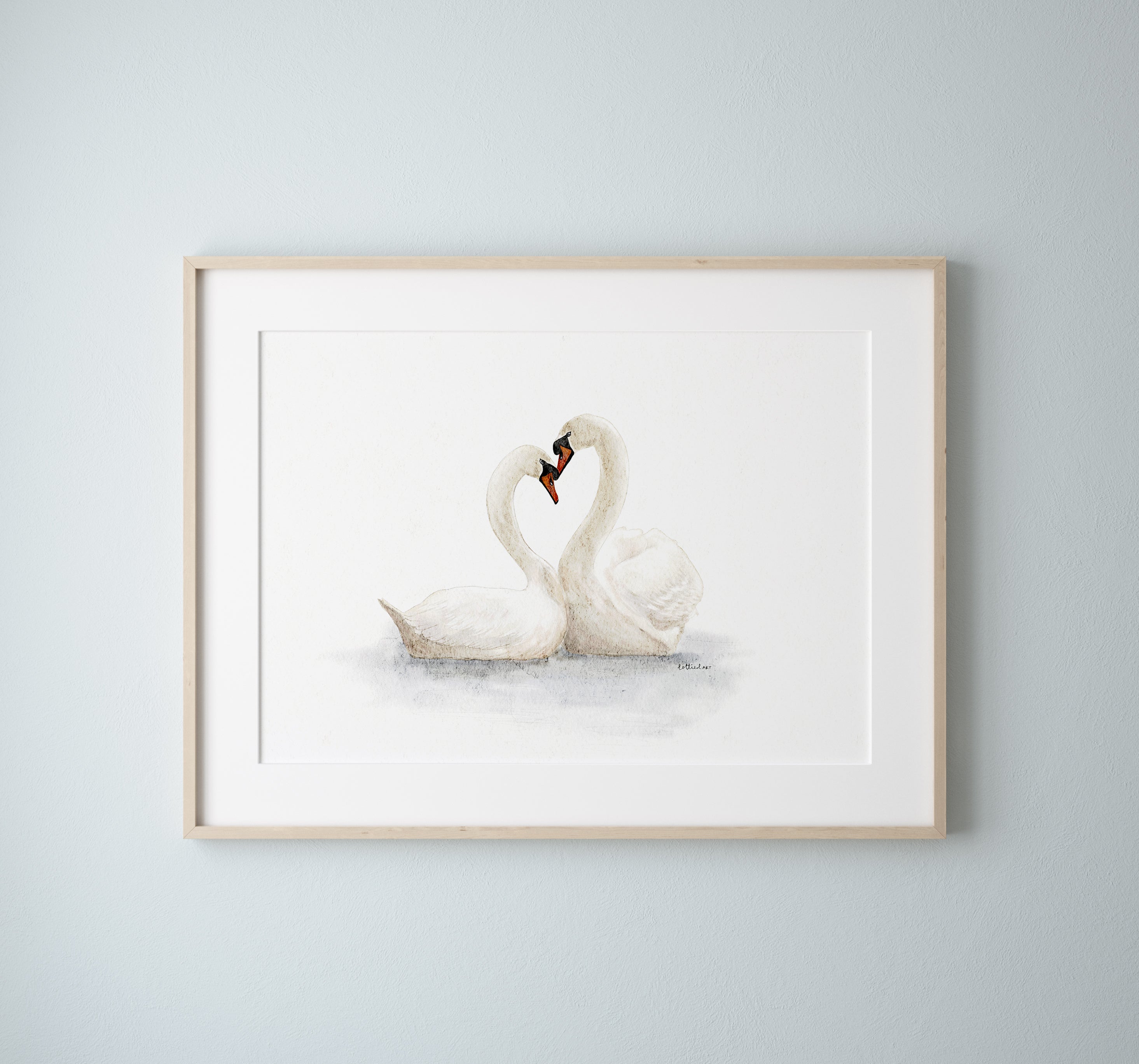 Swan Lake Watercolour Print 🦢