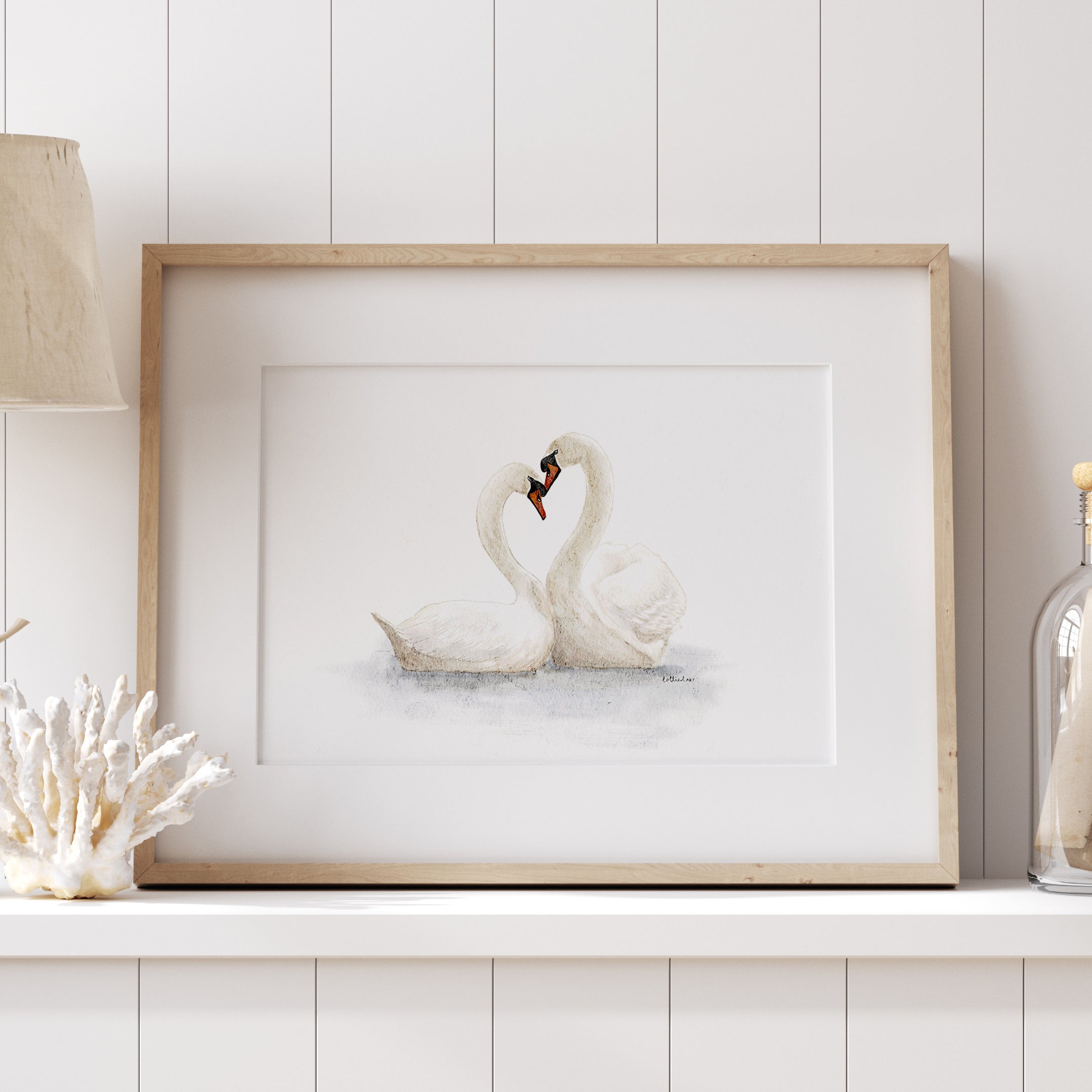 Swan Lake Watercolour Print 🦢