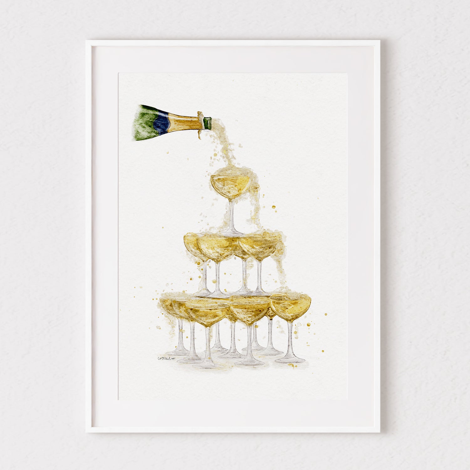 Champagne Fountain Fine Art Print 🍾
