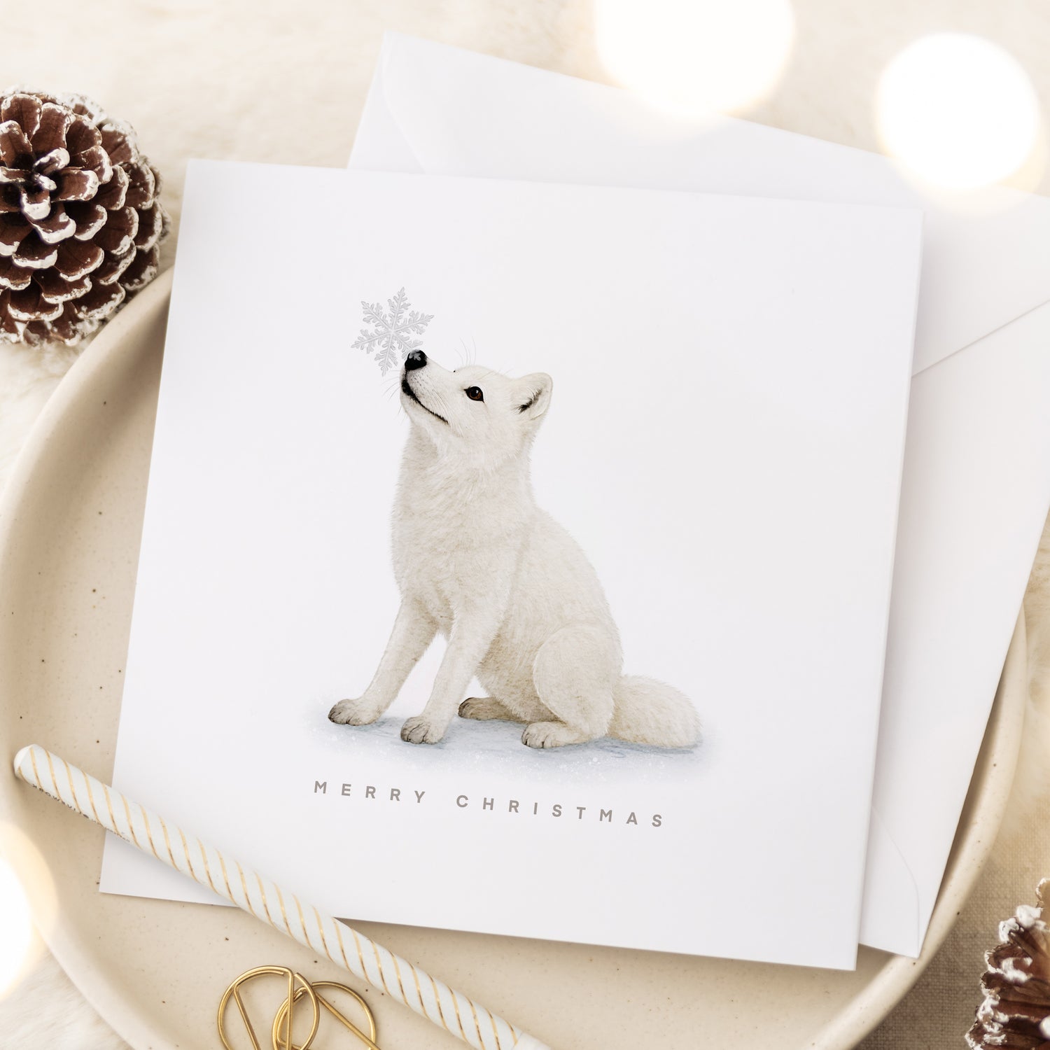 The Arctic Fox - Christmas Card