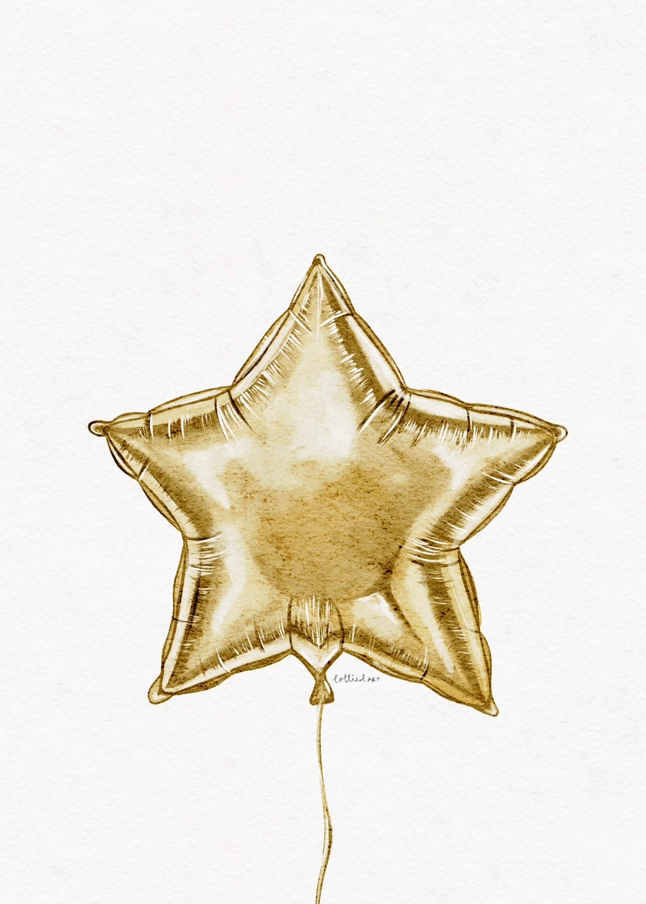 Star Balloon Fine Art Print ⭐️