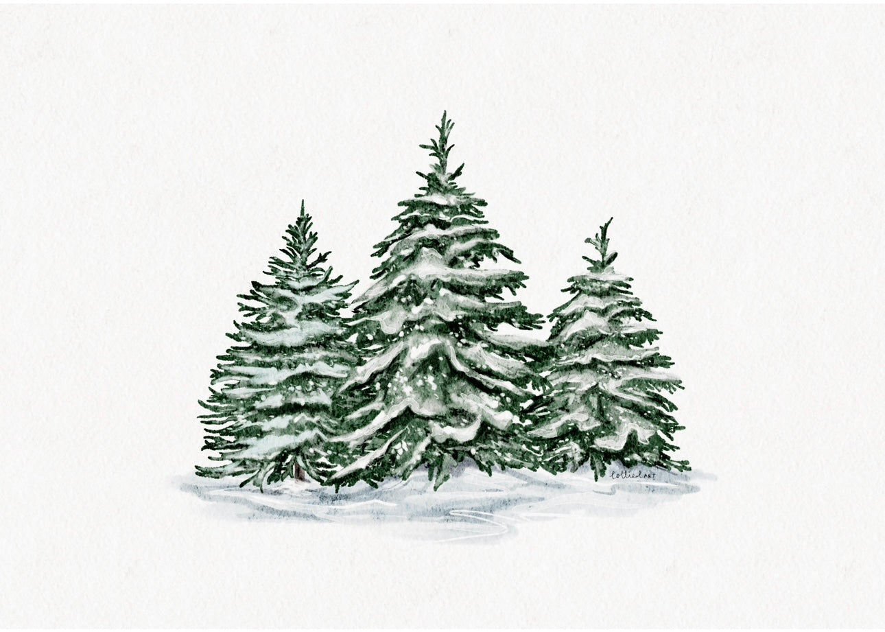 Snowy Trees Fine Art Print 🌲