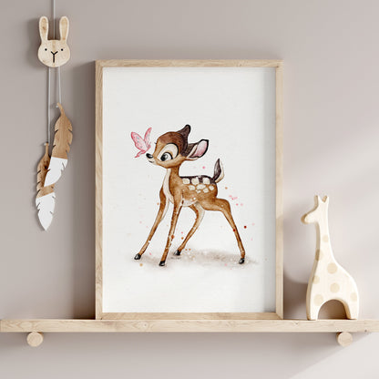 Bambi Inspired Watercolour Print 🦌