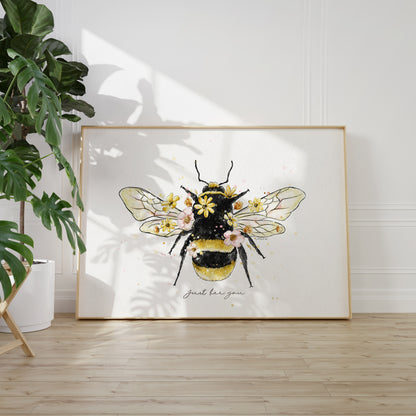 Bumble Bee Watercolour Print 🐝