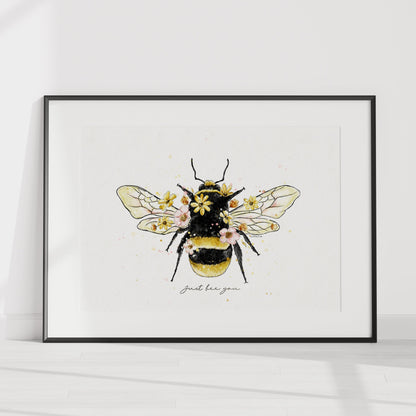 Bumble Bee Watercolour Print 🐝