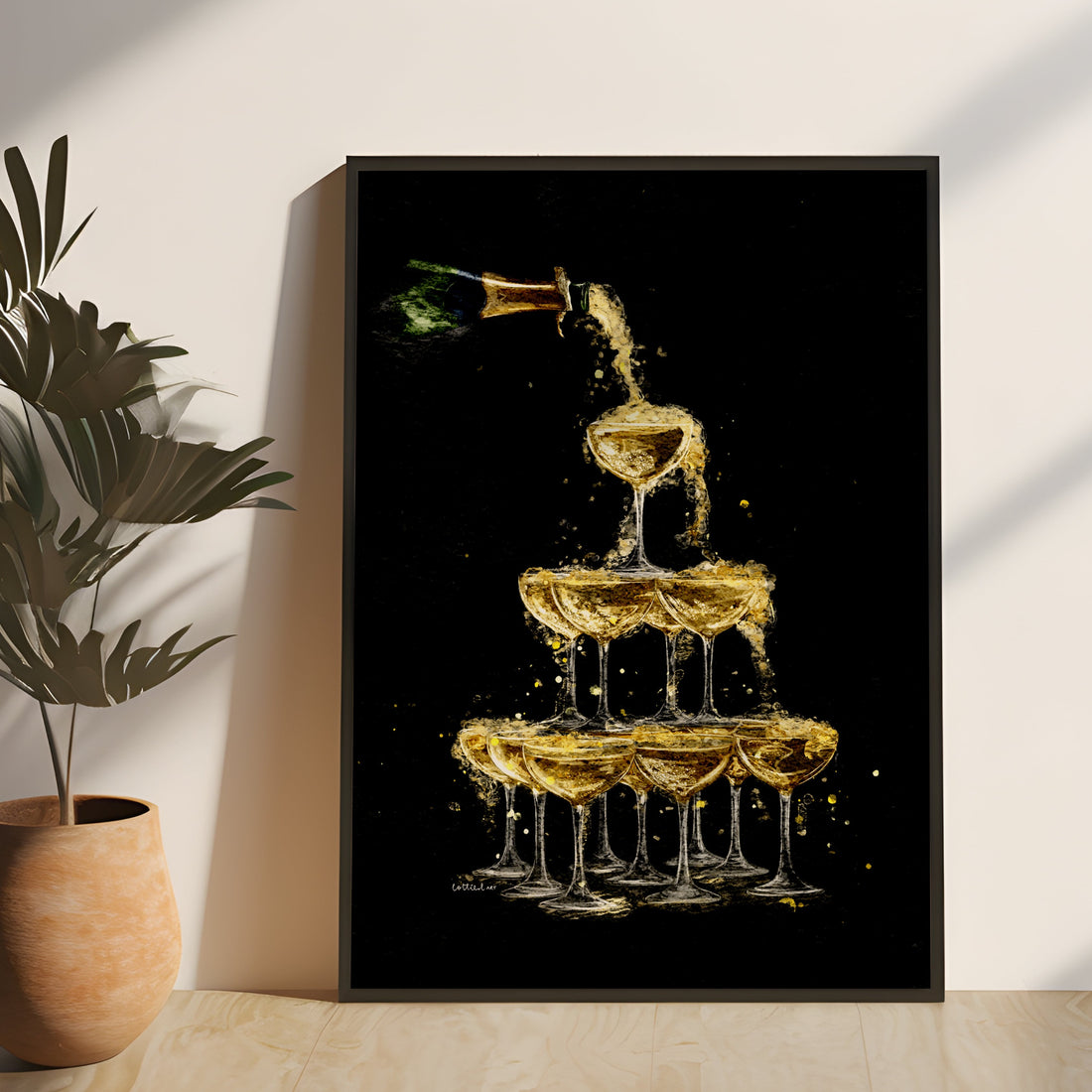 Champagne Fountain Fine Art Print 🍾
