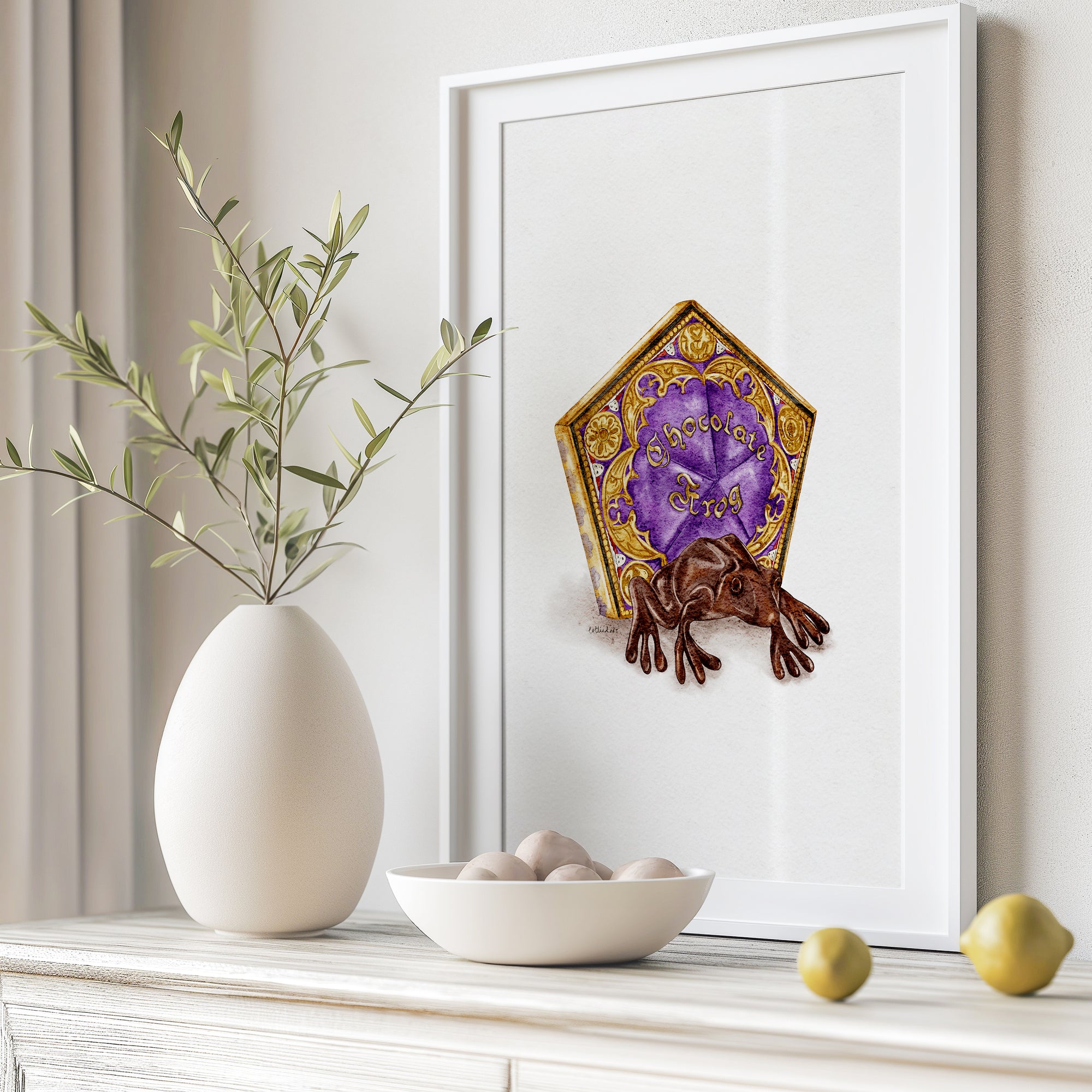 Chocolate Frog Harry Potter Inspired Fine Art Print ✨