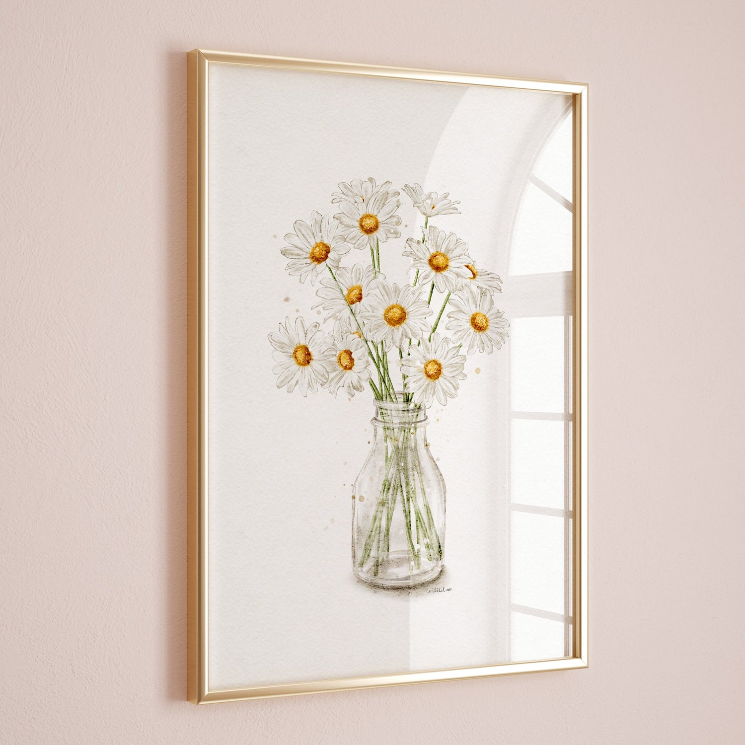 Daisies Vase Watercolour Print 🌼