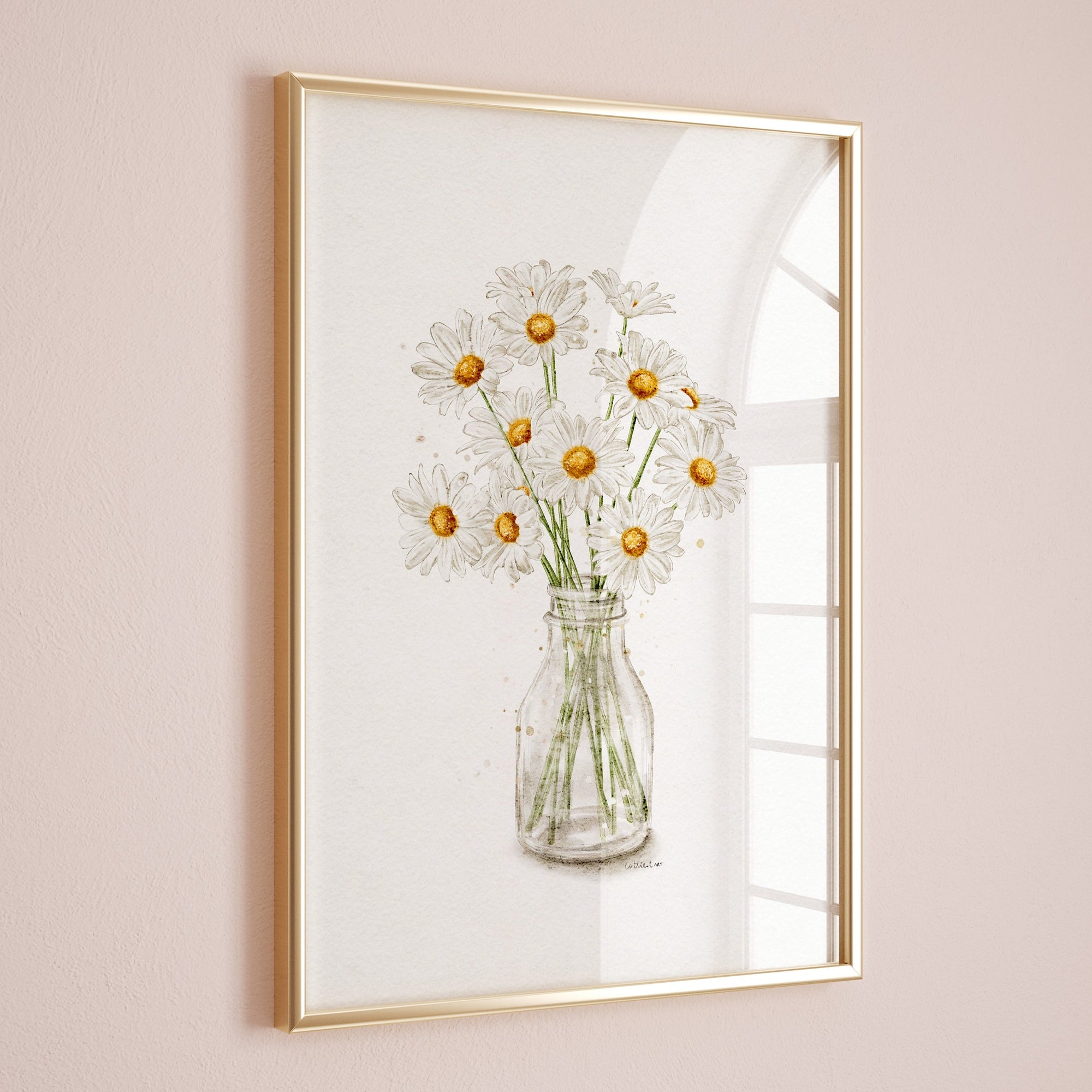 Daisies Vase Fine Art Print 🌼