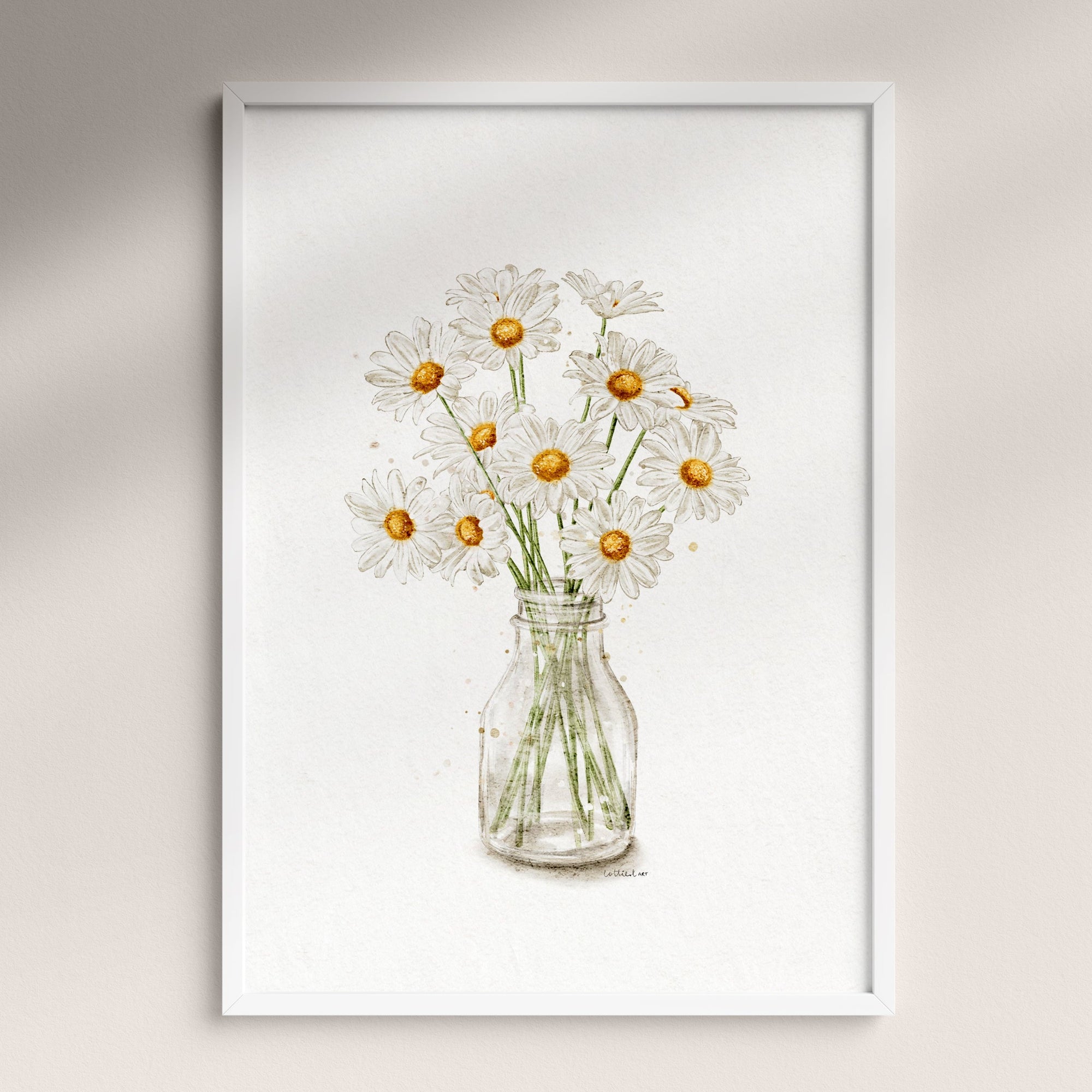 Daisies Vase Fine Art Print 🌼