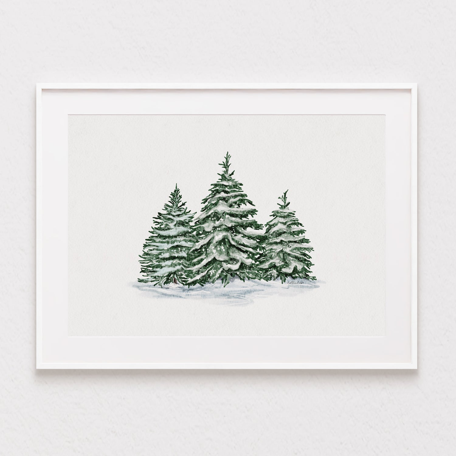 Snowy Trees Fine Art Print 🌲