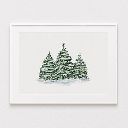 Snowy Trees Fine Art Print 🌲