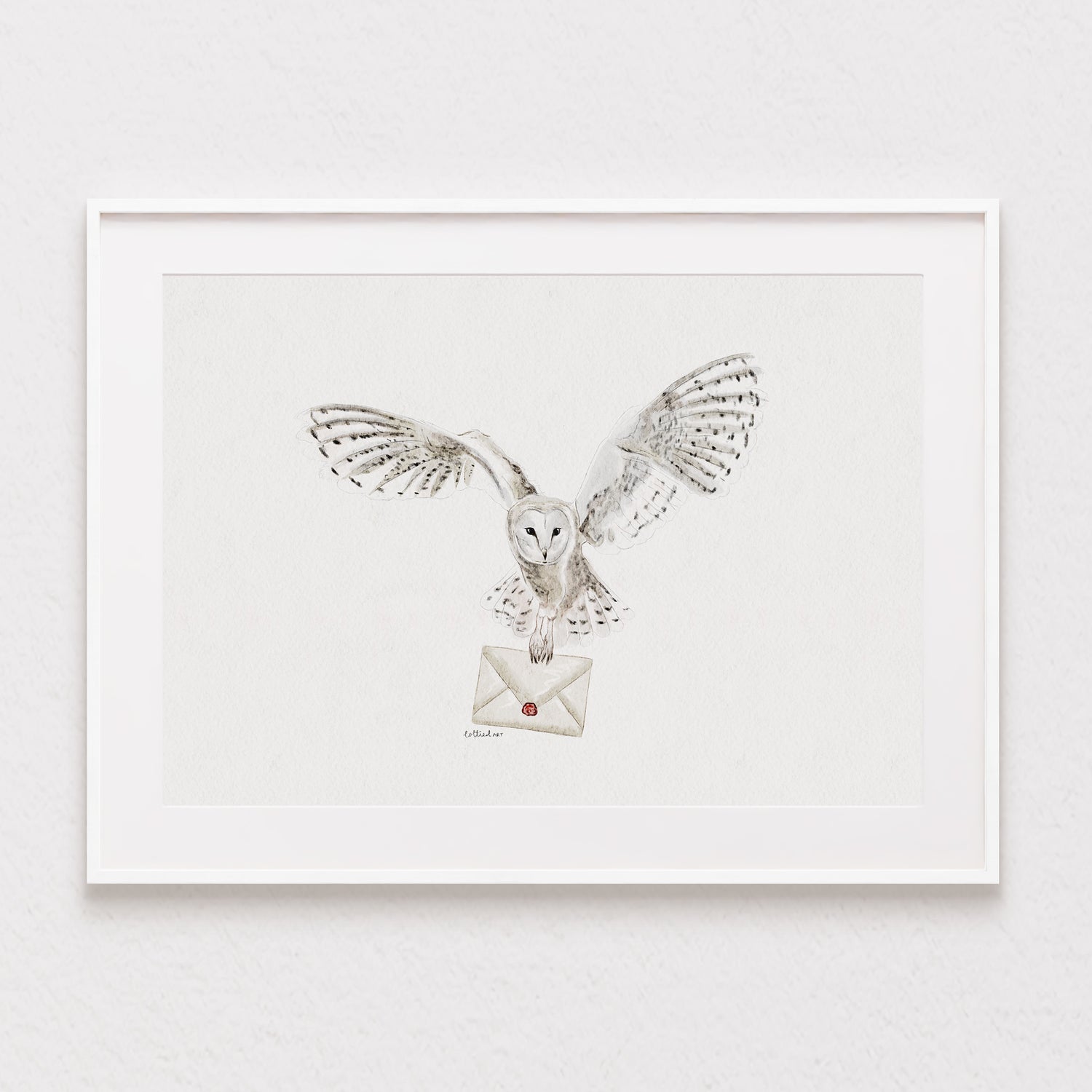 Hedwig Inspired Owl Mail Watercolour Print 💌