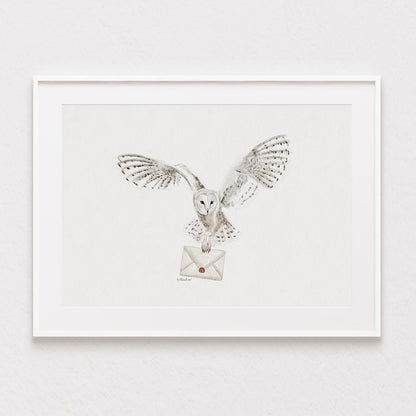 Hedwig Inspired Owl Mail Watercolour Print 💌
