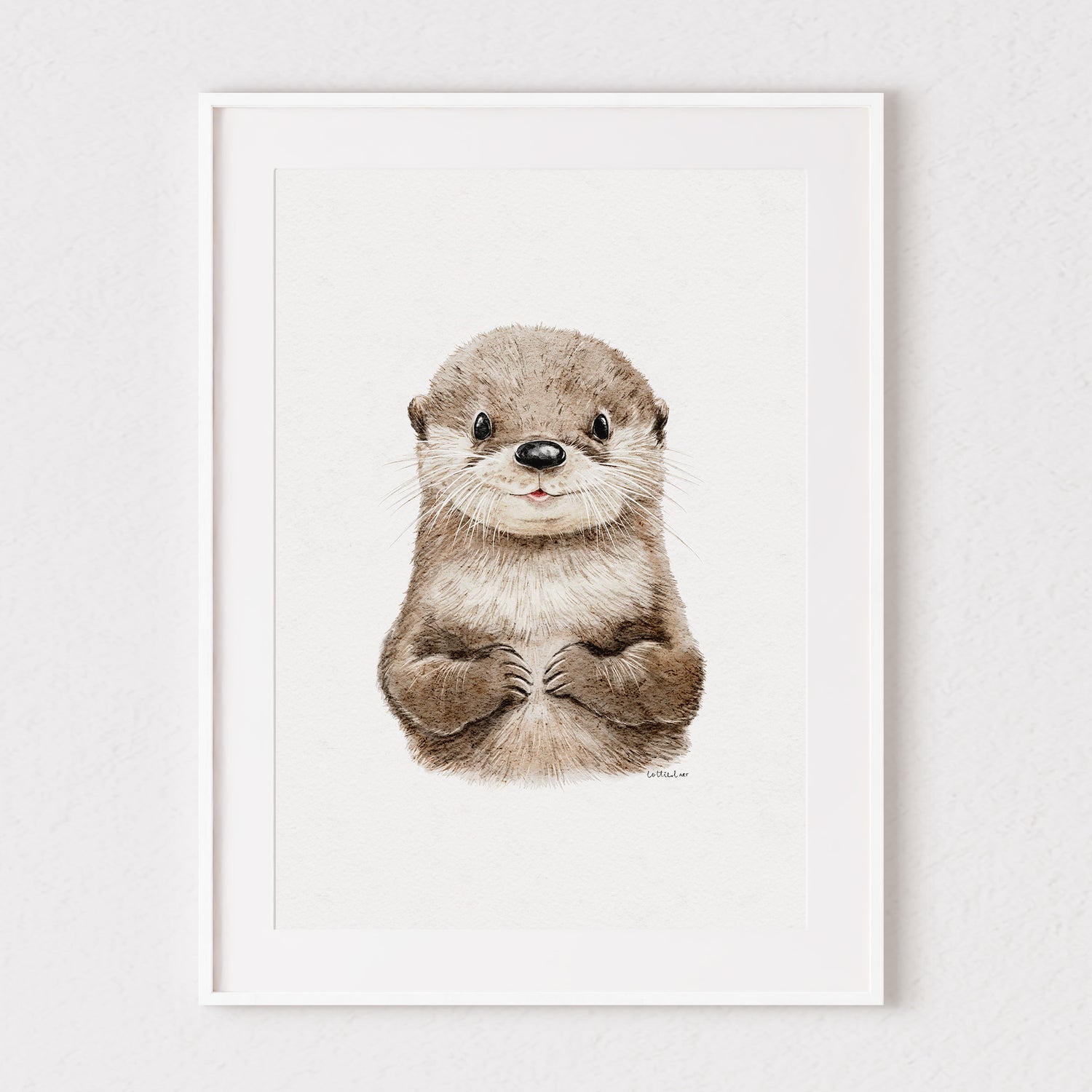 Baby Otter Watercolour Print 🦦