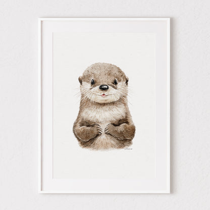 Baby Otter Watercolour Print 🦦