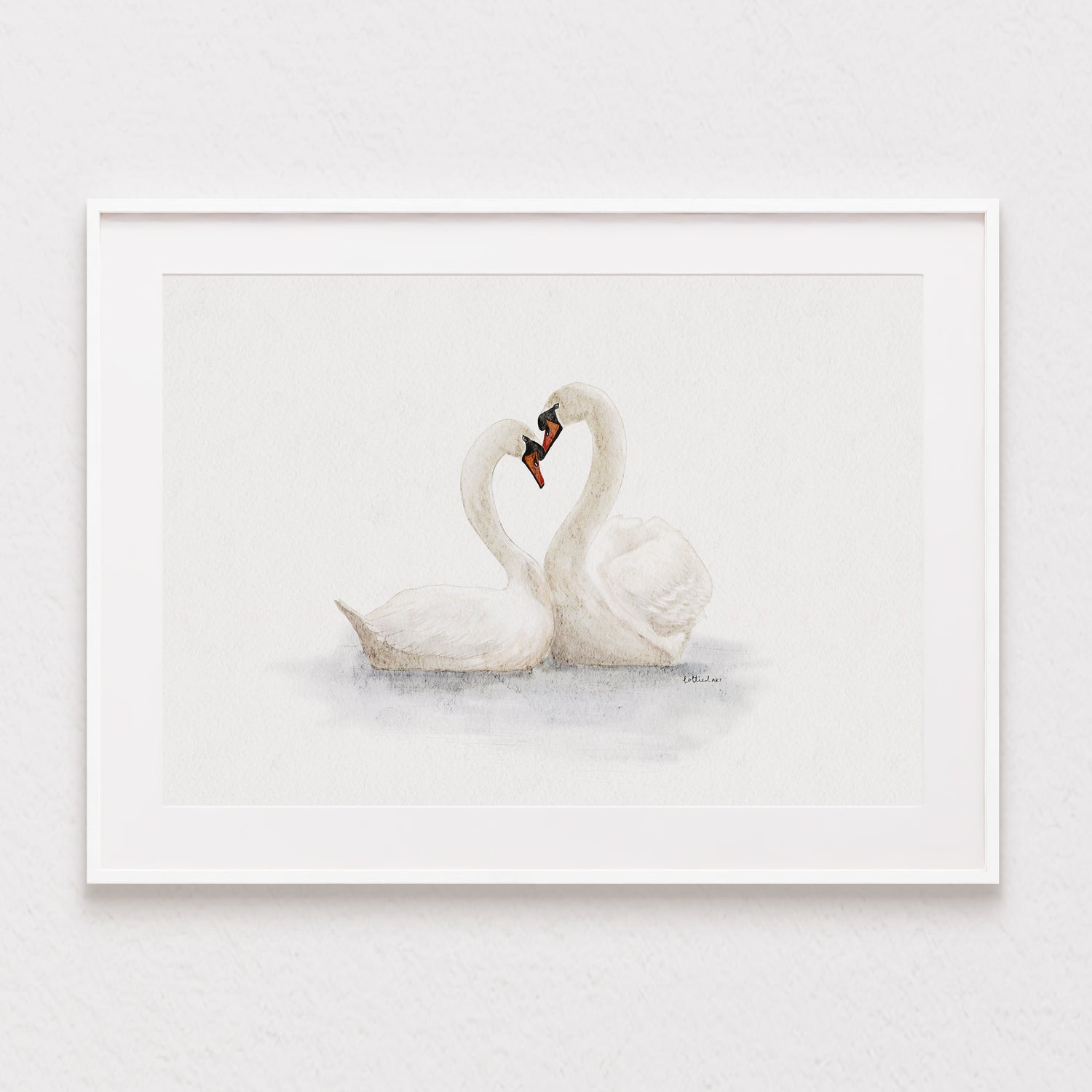 Swan Lake Watercolour Print 🦢
