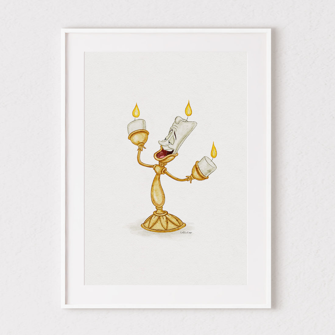 Lumiére Inspired Watercolour Print 🕯