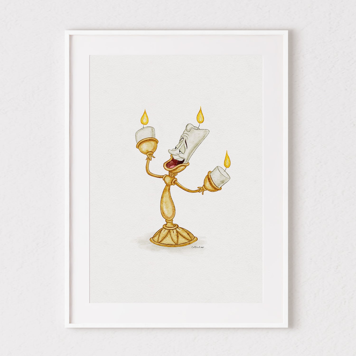 Lumiére Inspired Watercolour Print 🕯