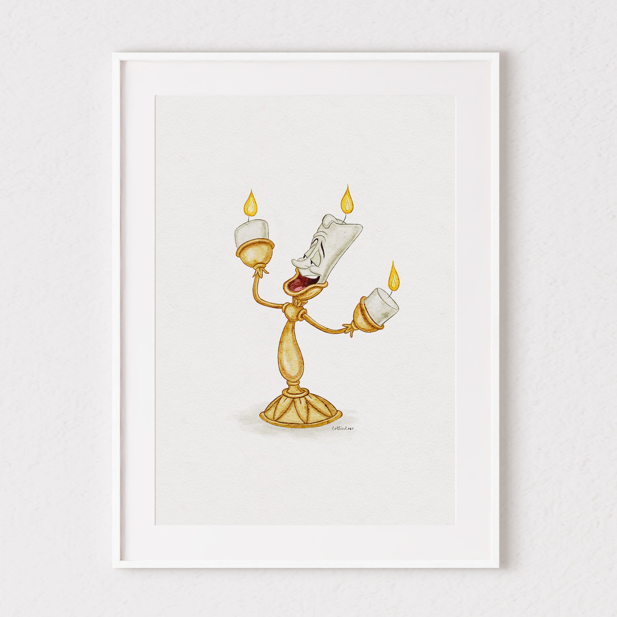 Lumiére Inspired Watercolour Print 🕯