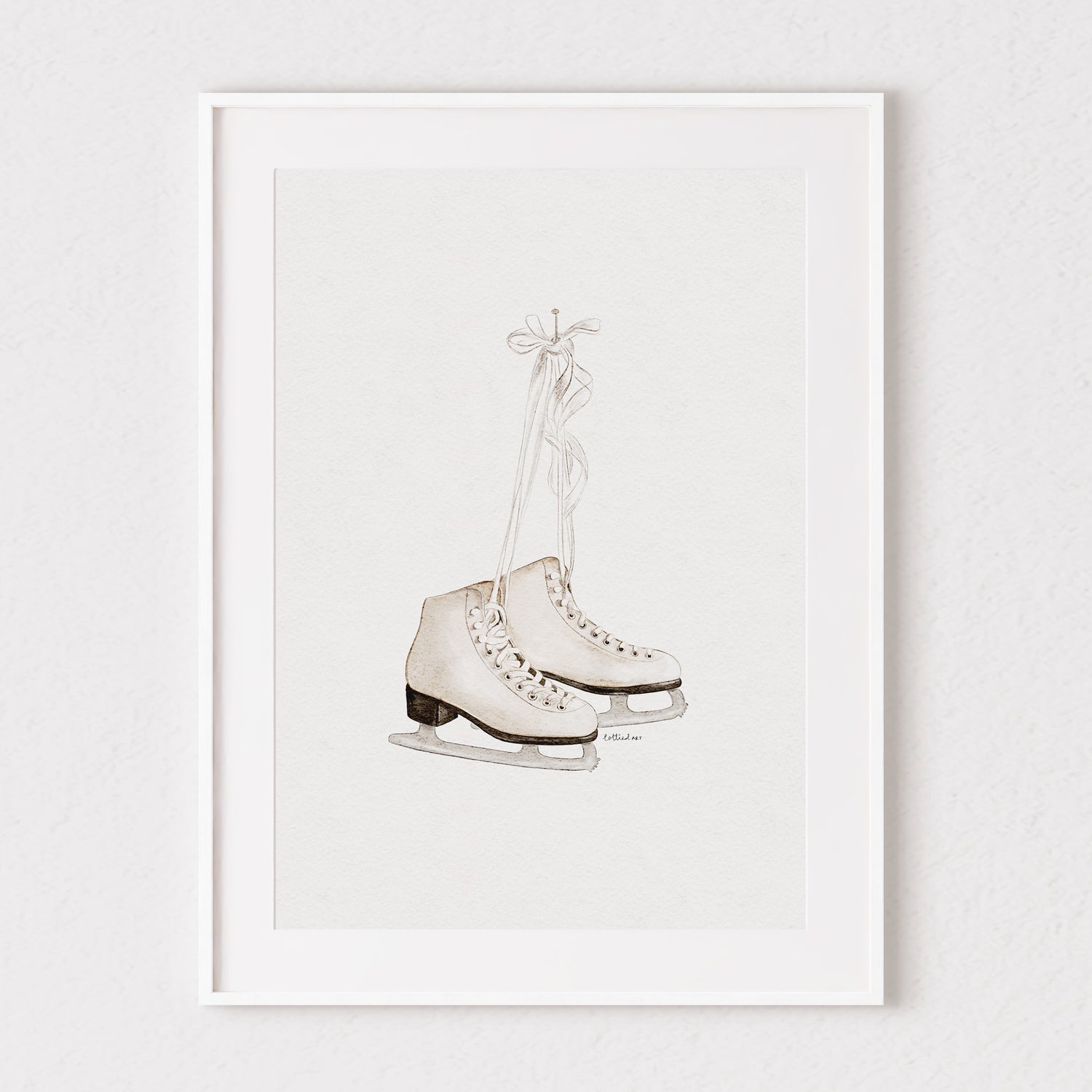 Ice Skates Watercolour Print ⛸️