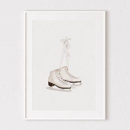 Ice Skates Watercolour Print ⛸️