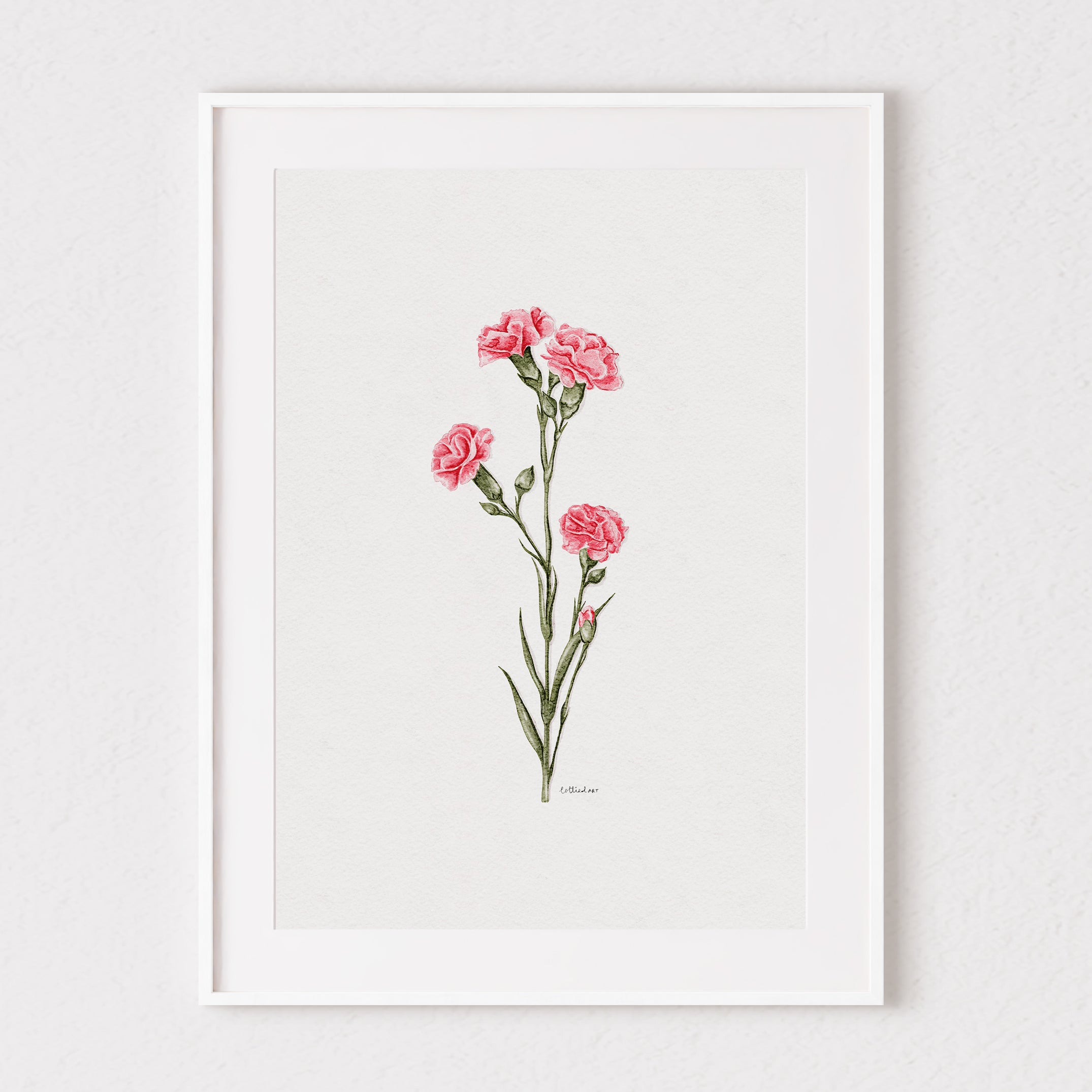 Carnations Watercolour Print 💗