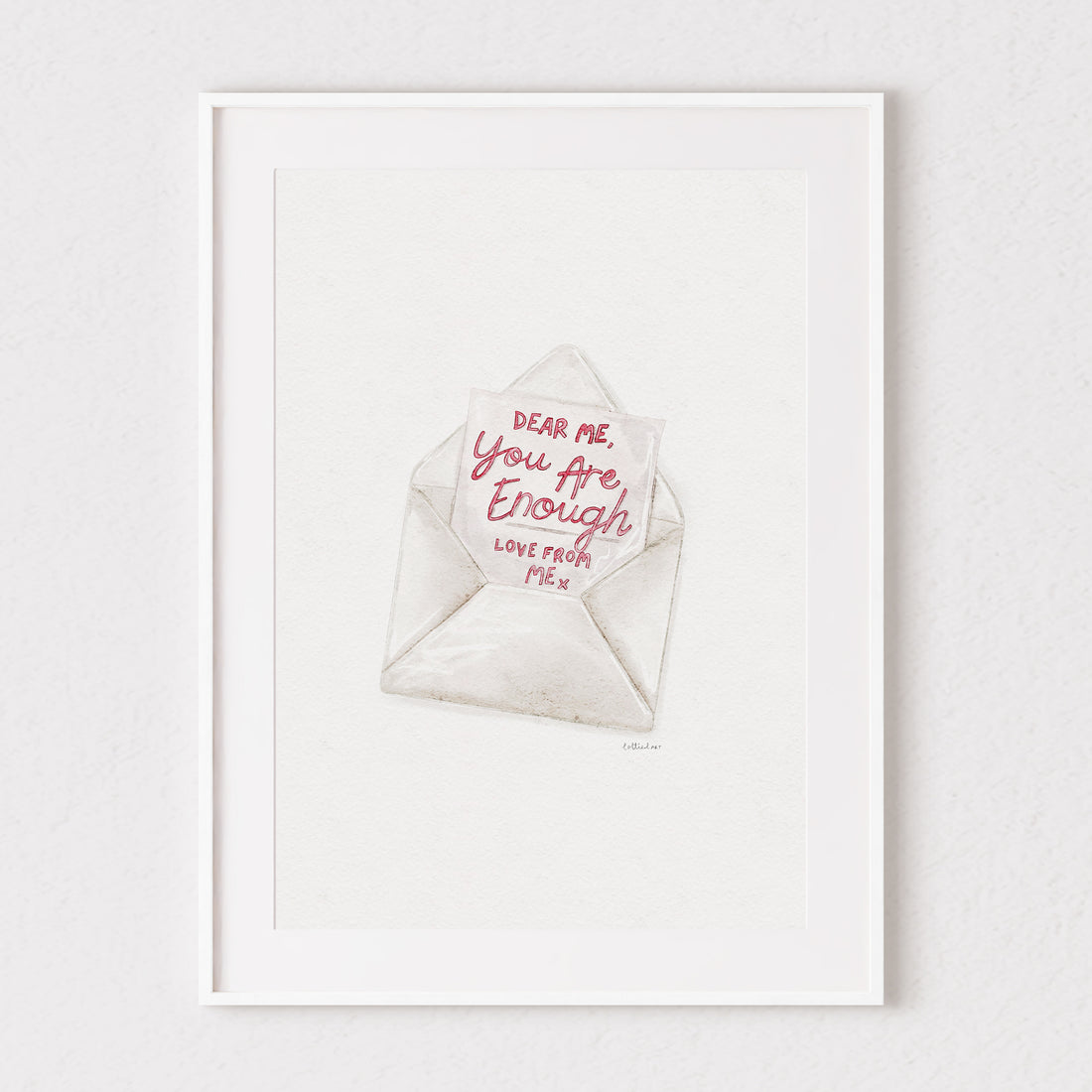 Dear Me, Love Letter Watercolour Print 💌