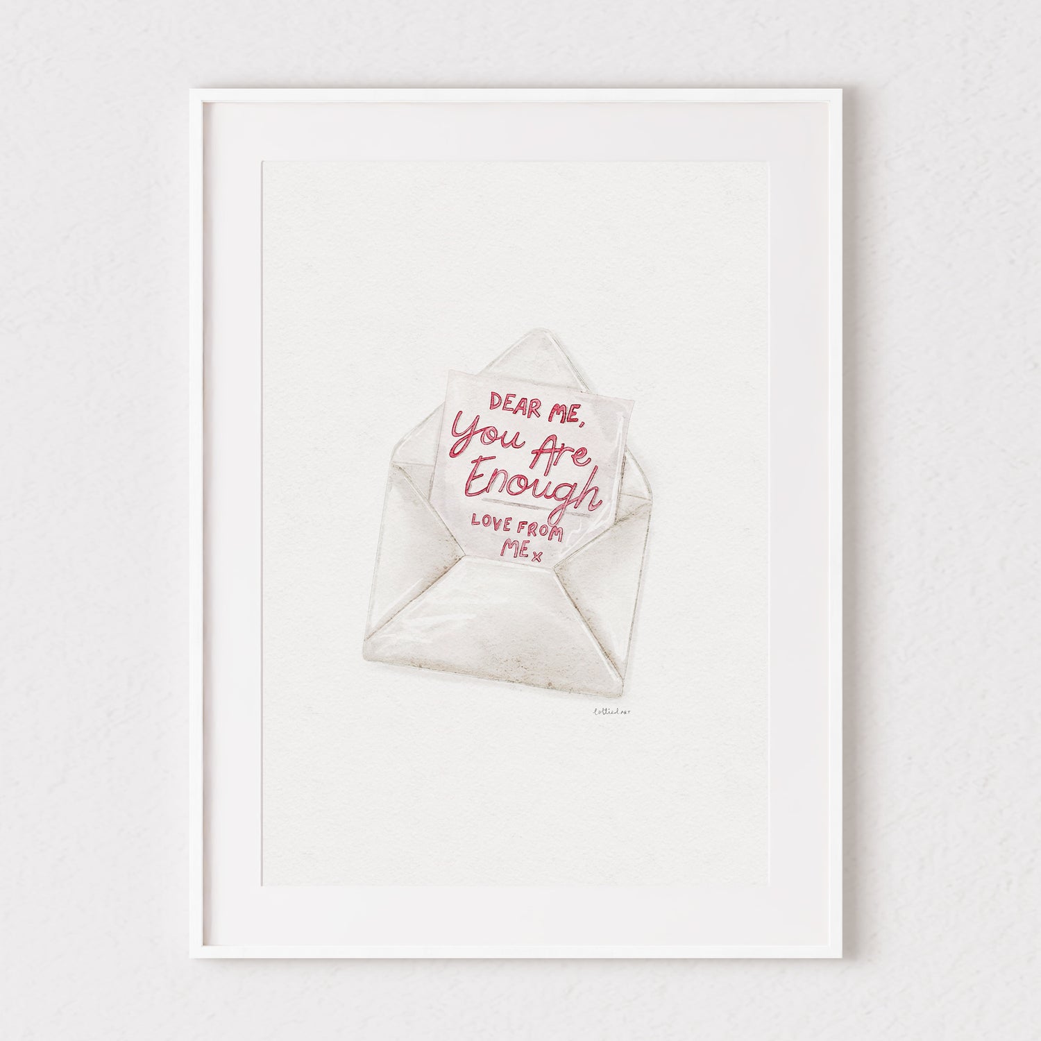 Dear Me, Love Letter Watercolour Print 💌