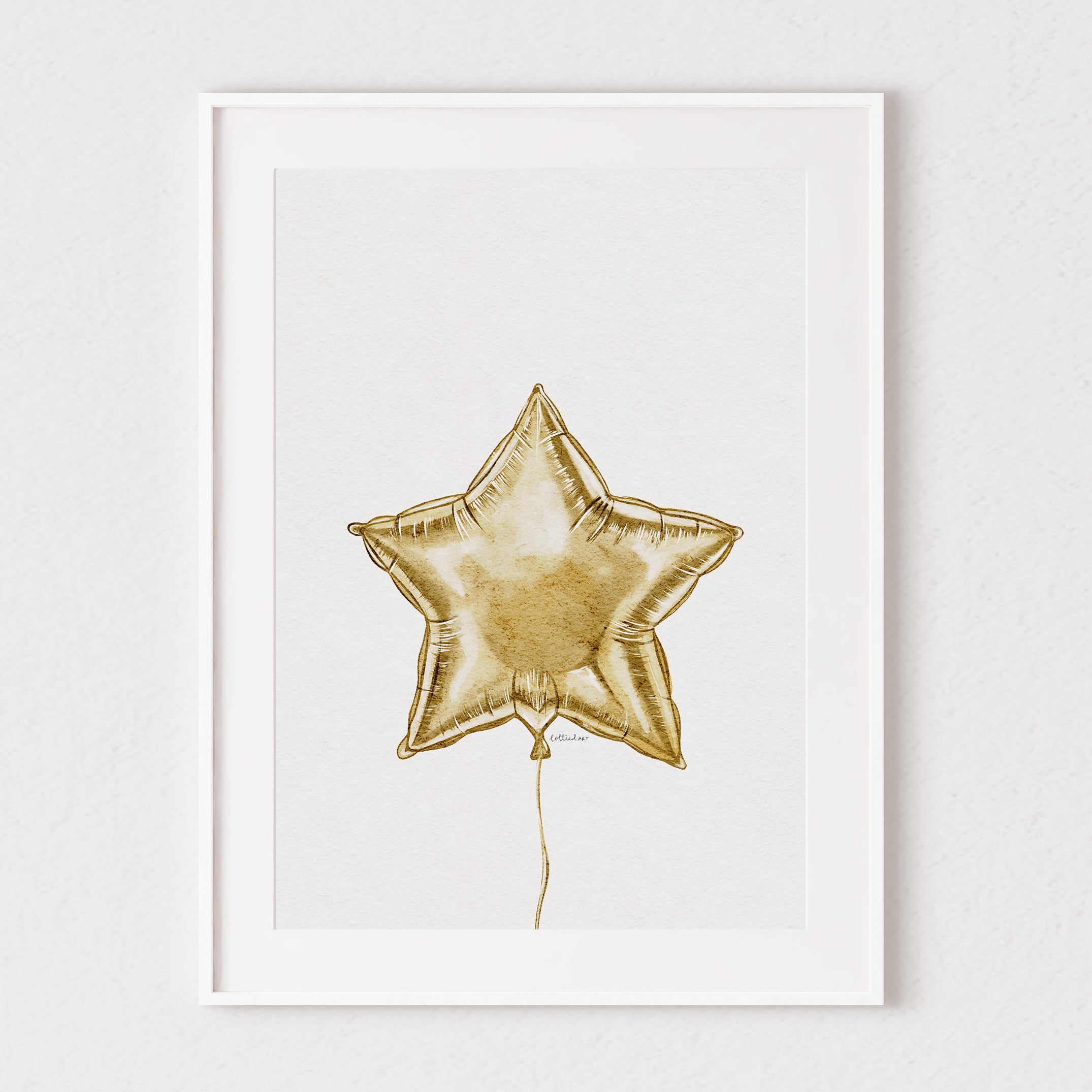 Star Balloon Fine Art Print ⭐️